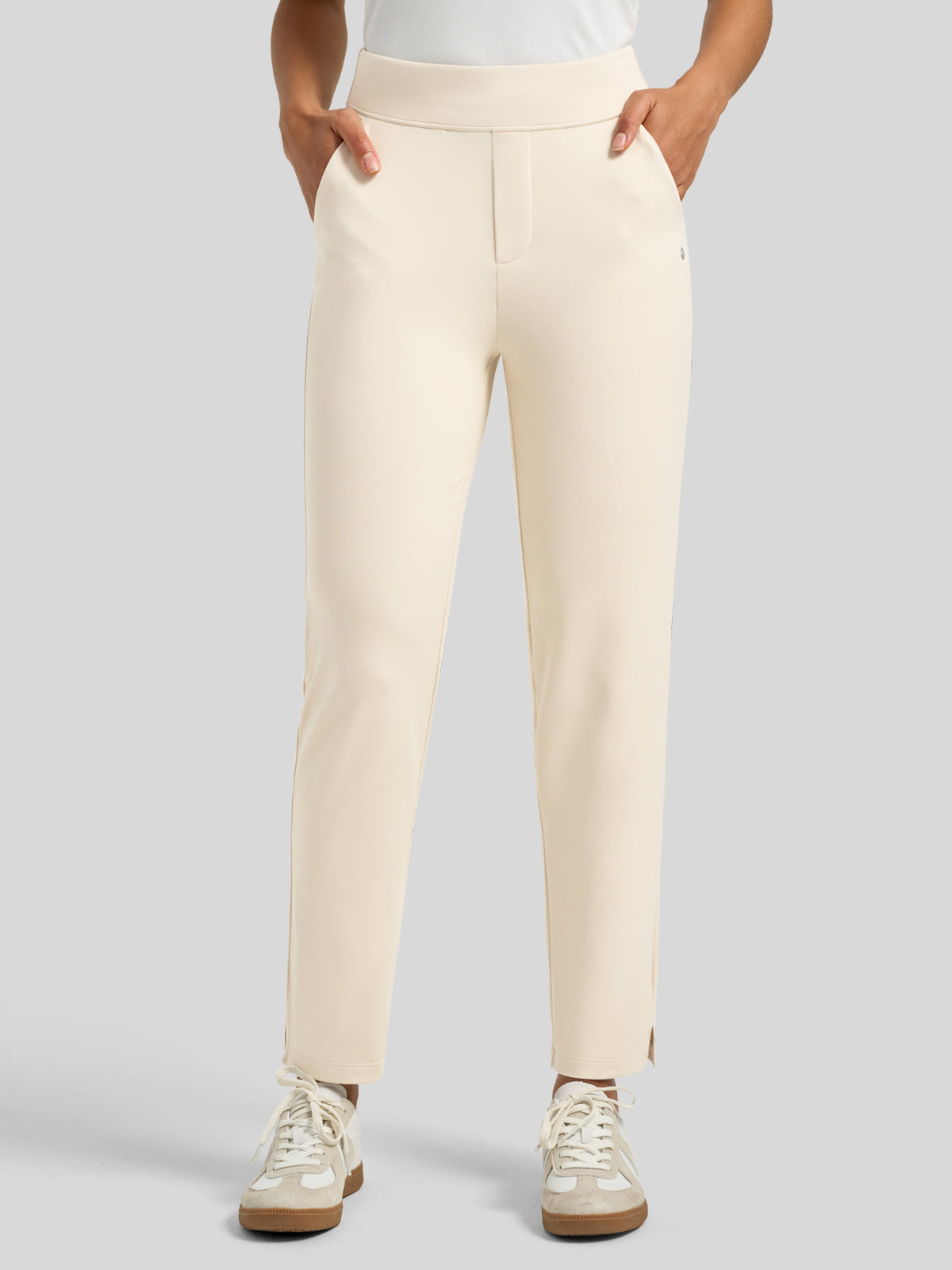 Willit Women's Ankle Stretch Golf Pants-27.5 Inch_off-white