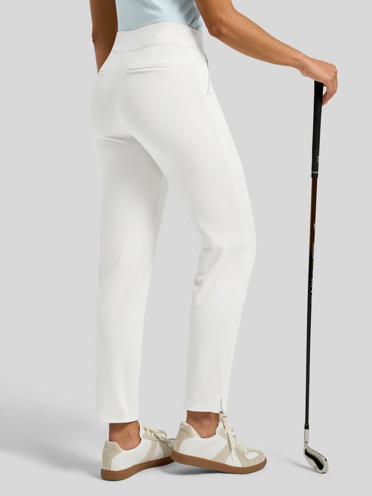 Willit Women's Ankle Stretch Golf Pants-25.5 Inch_white