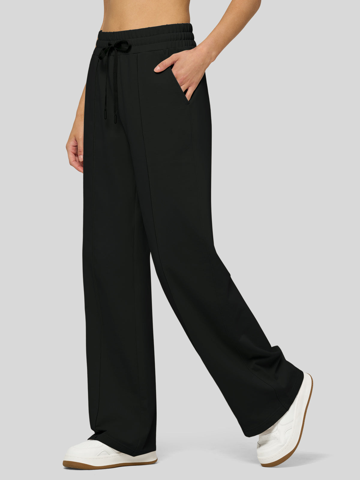 willit Women's Breeze Straight Leg Sweatpants in black_2