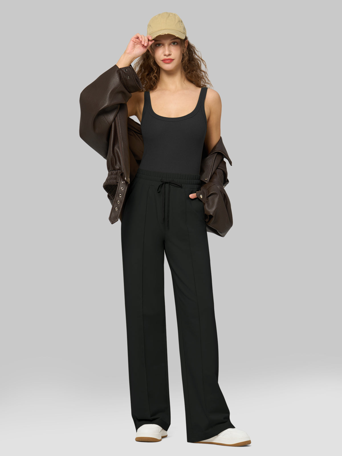 willit Women's Breeze Straight Leg Sweatpants in black_4