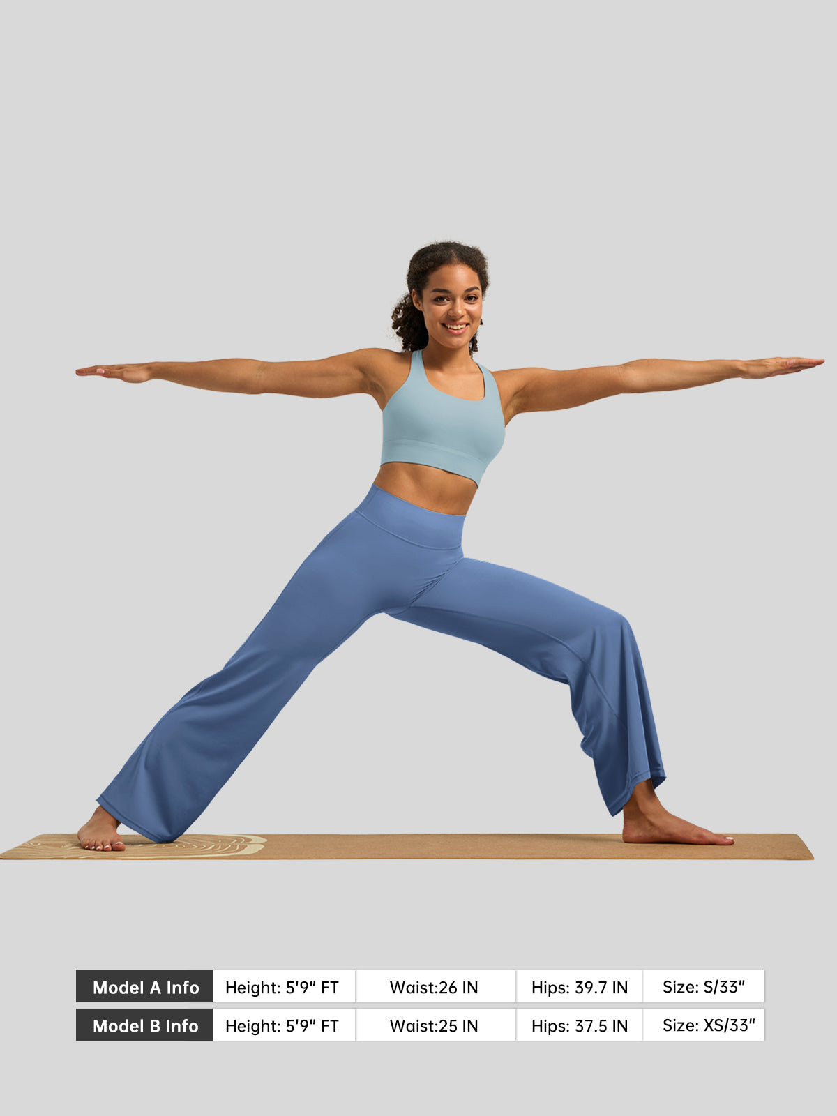 Willit Women's Butterflux Butt Lifting Leggings in fog blue5