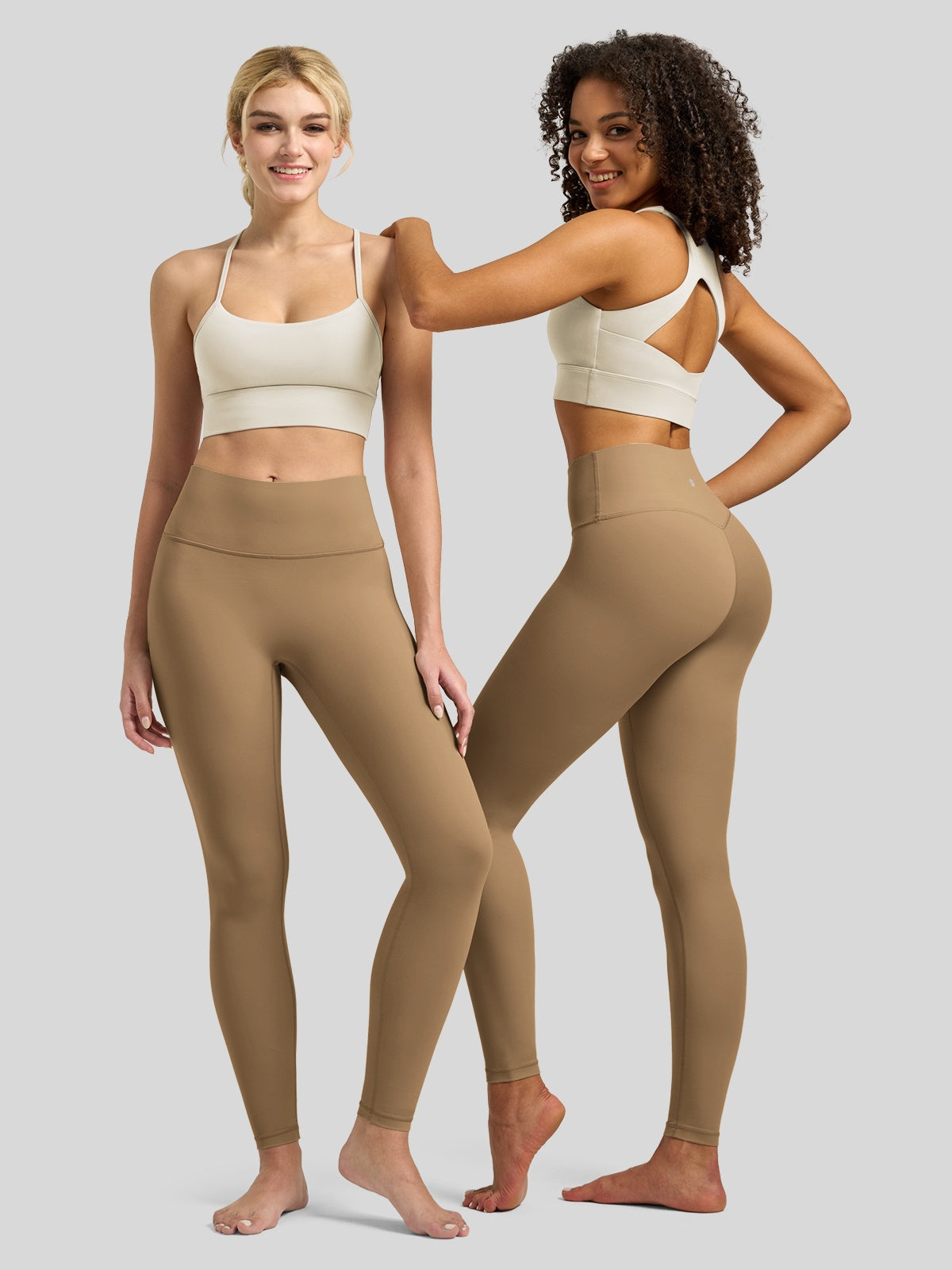 Willit Women's Butterflux High Rise Leggings 28 Inch in brown