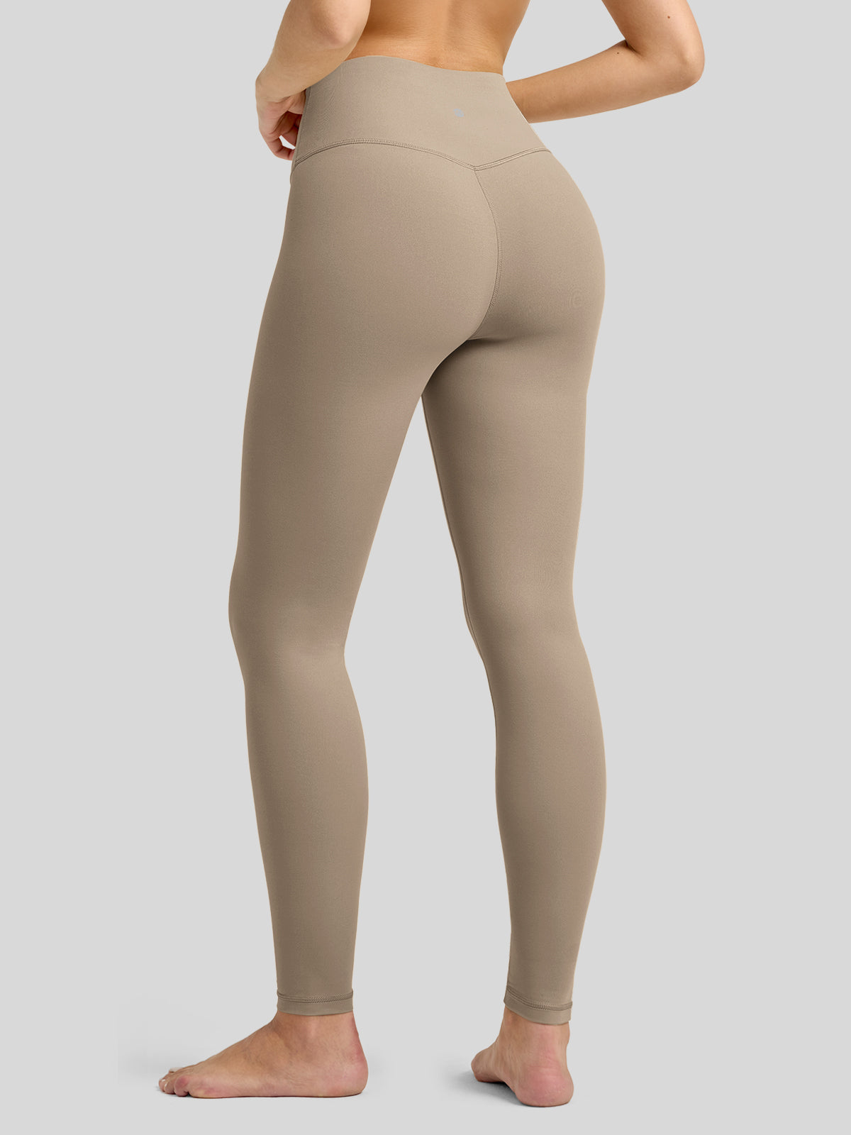 Willit Women's Butterflux High Rise Leggings 25 Inch in deep taupe