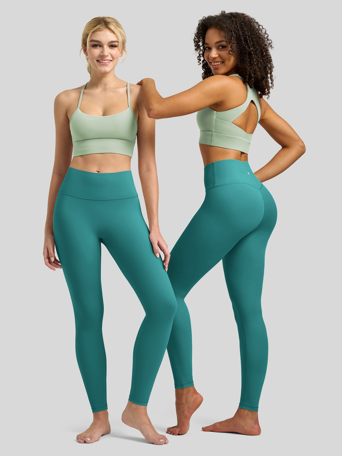 Willit Women's Butterflux High Rise Leggings 25 Inch in green