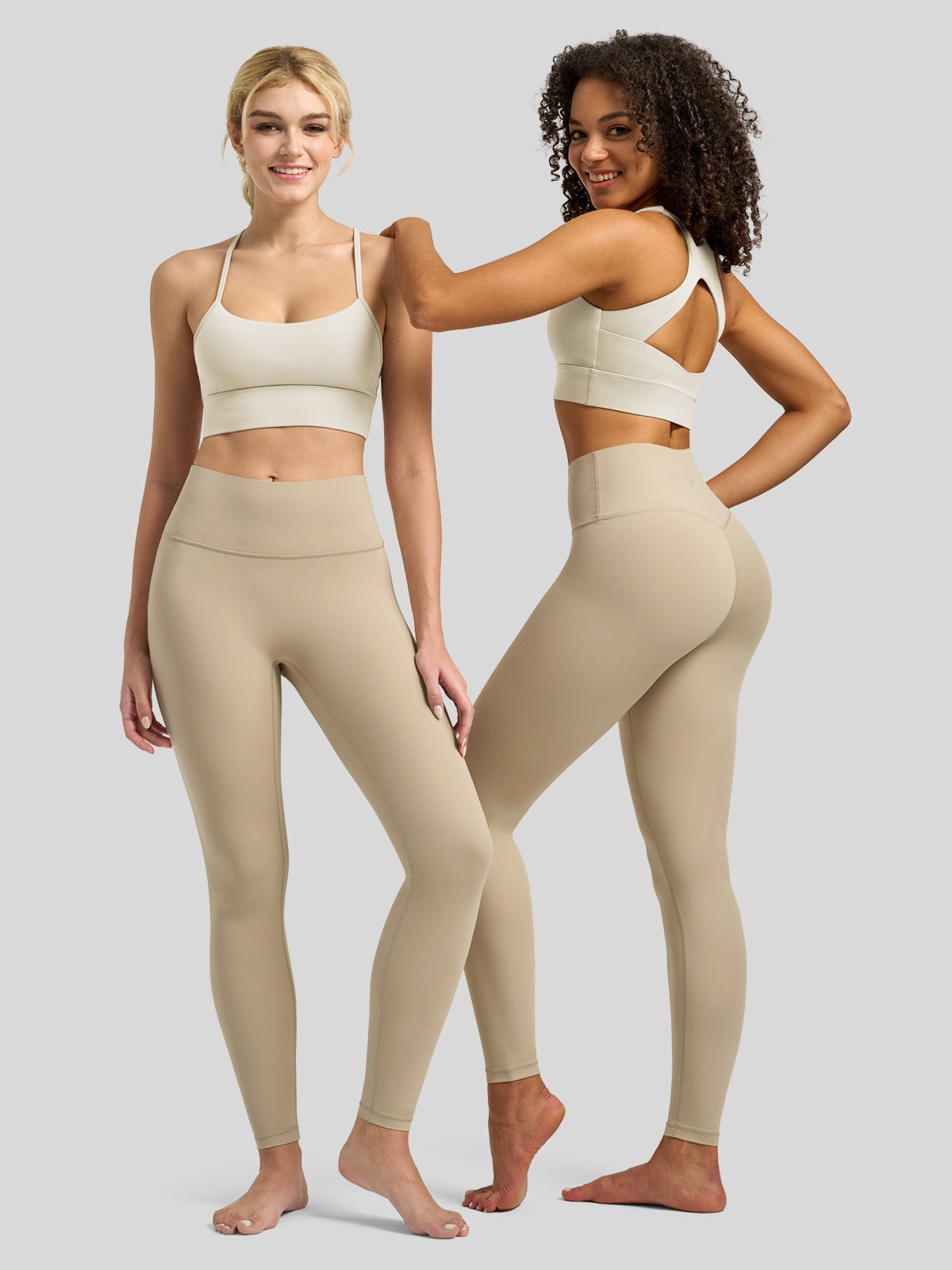 Willit Women's Butterflux High Rise Leggings 28 Inch in khaki