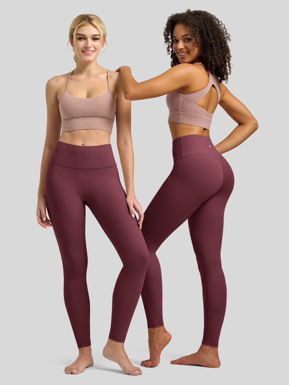 Willit Women's Butterflux High Rise Leggings 25 Inch in red