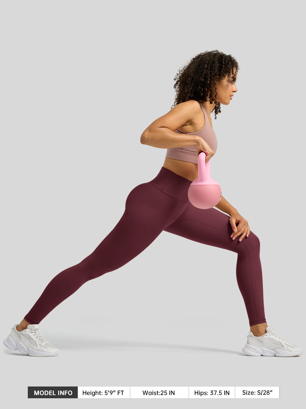 Willit Women's Butterflux High Rise Leggings 28 Inch in wine red