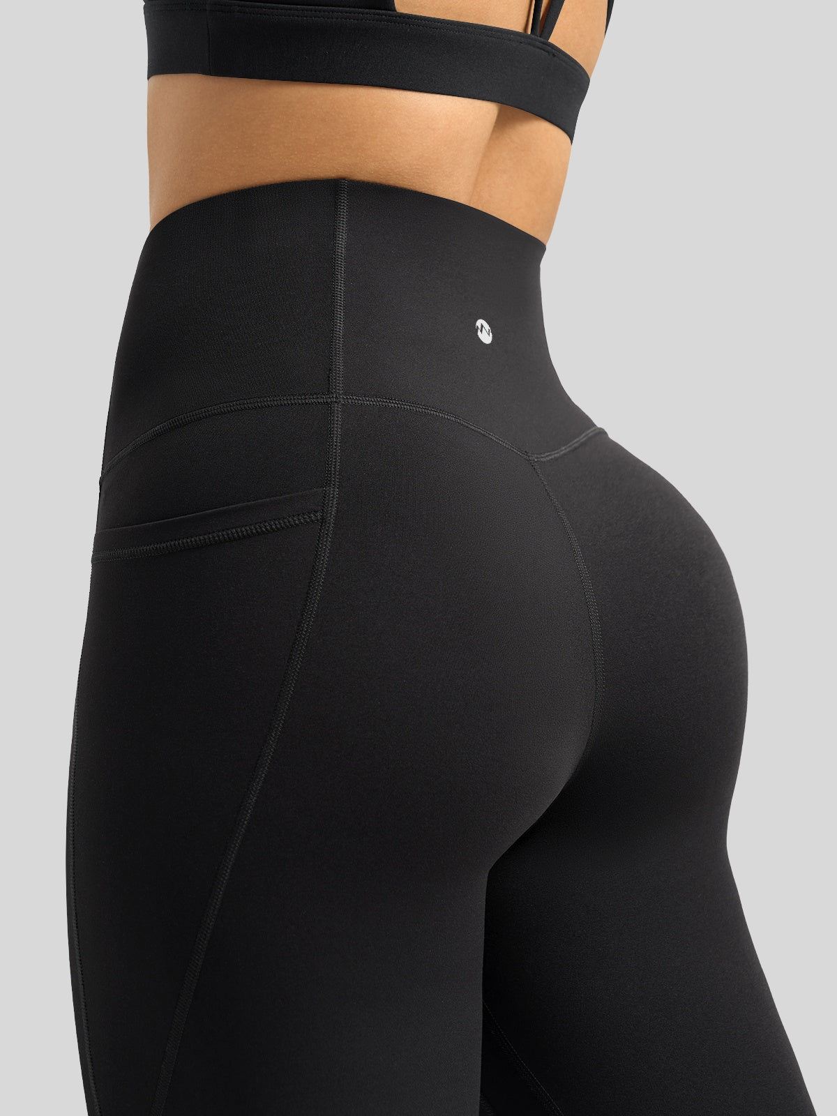 Willit Women's Butterflux Pocket Leggings-25 Inch in black