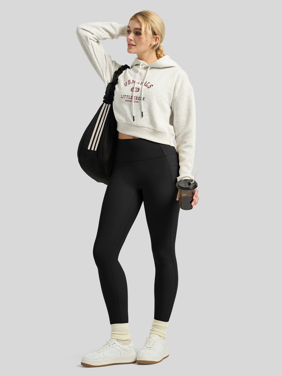 Willit Women's Butterflux Pocket Leggings-25 Inch in dusty in black