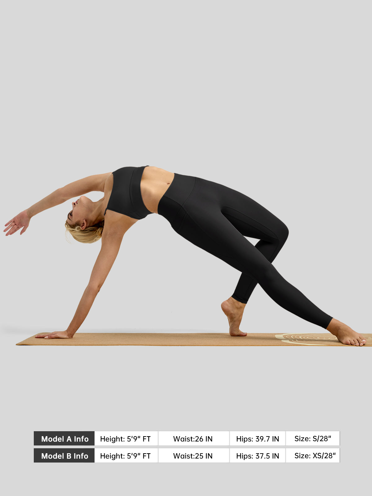 Willit Women's Butterflux Pocket Leggings-25 Inch in black