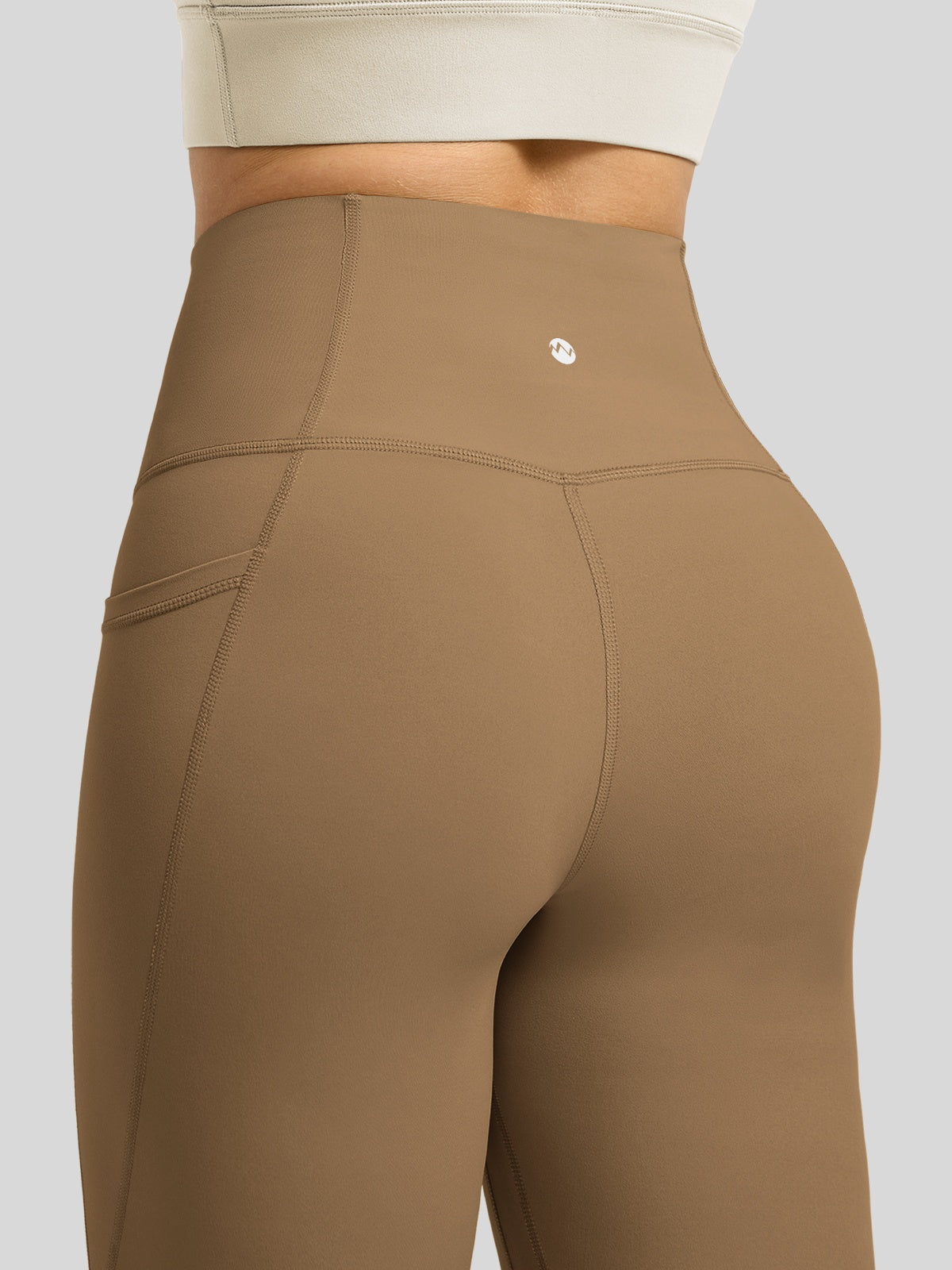 Willit Women's Butterflux Pocket Leggings-25 Inch in dusty in brown