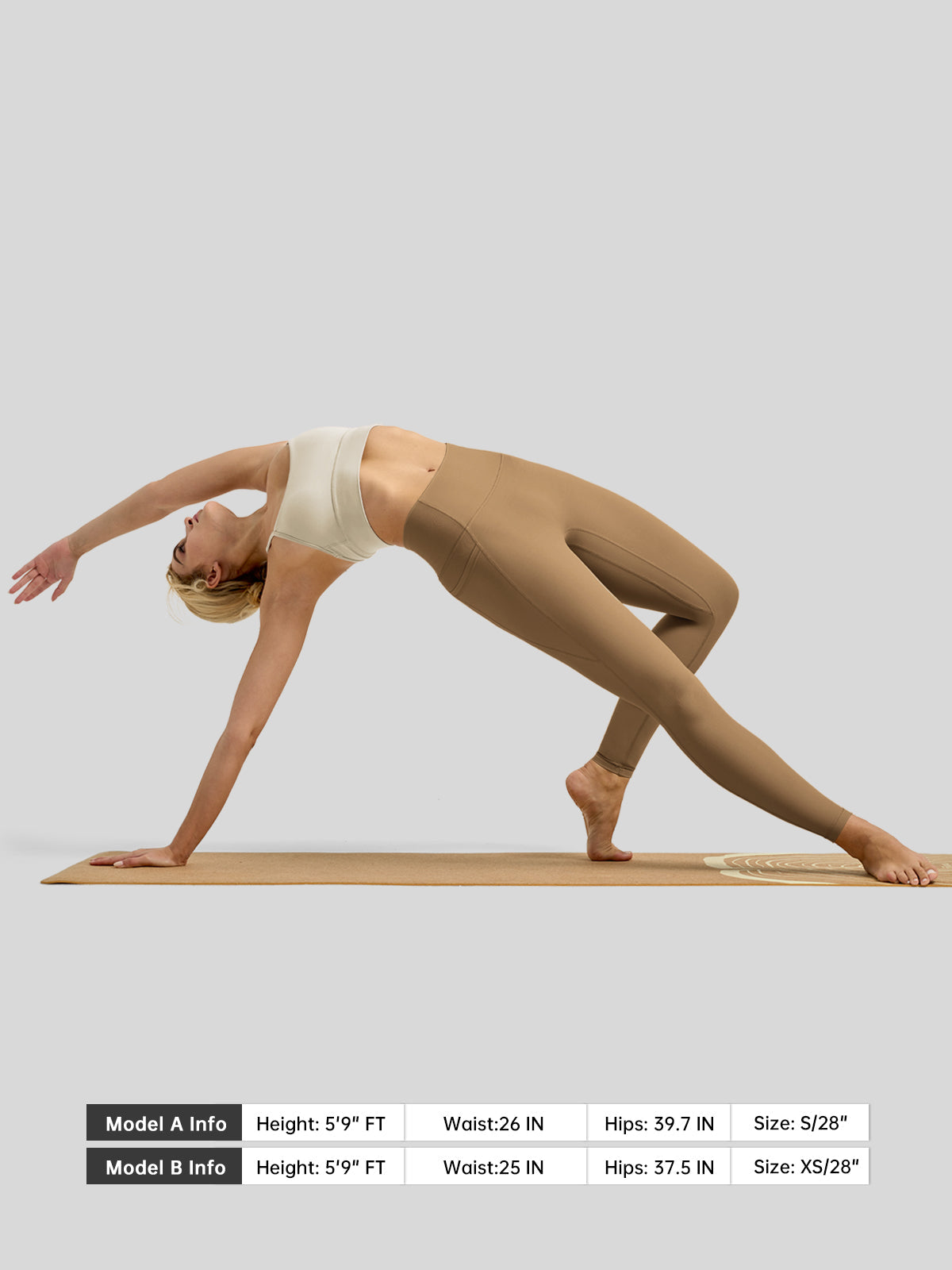 Willit Women's Butterflux Pocket Leggings-25 Inch in brown