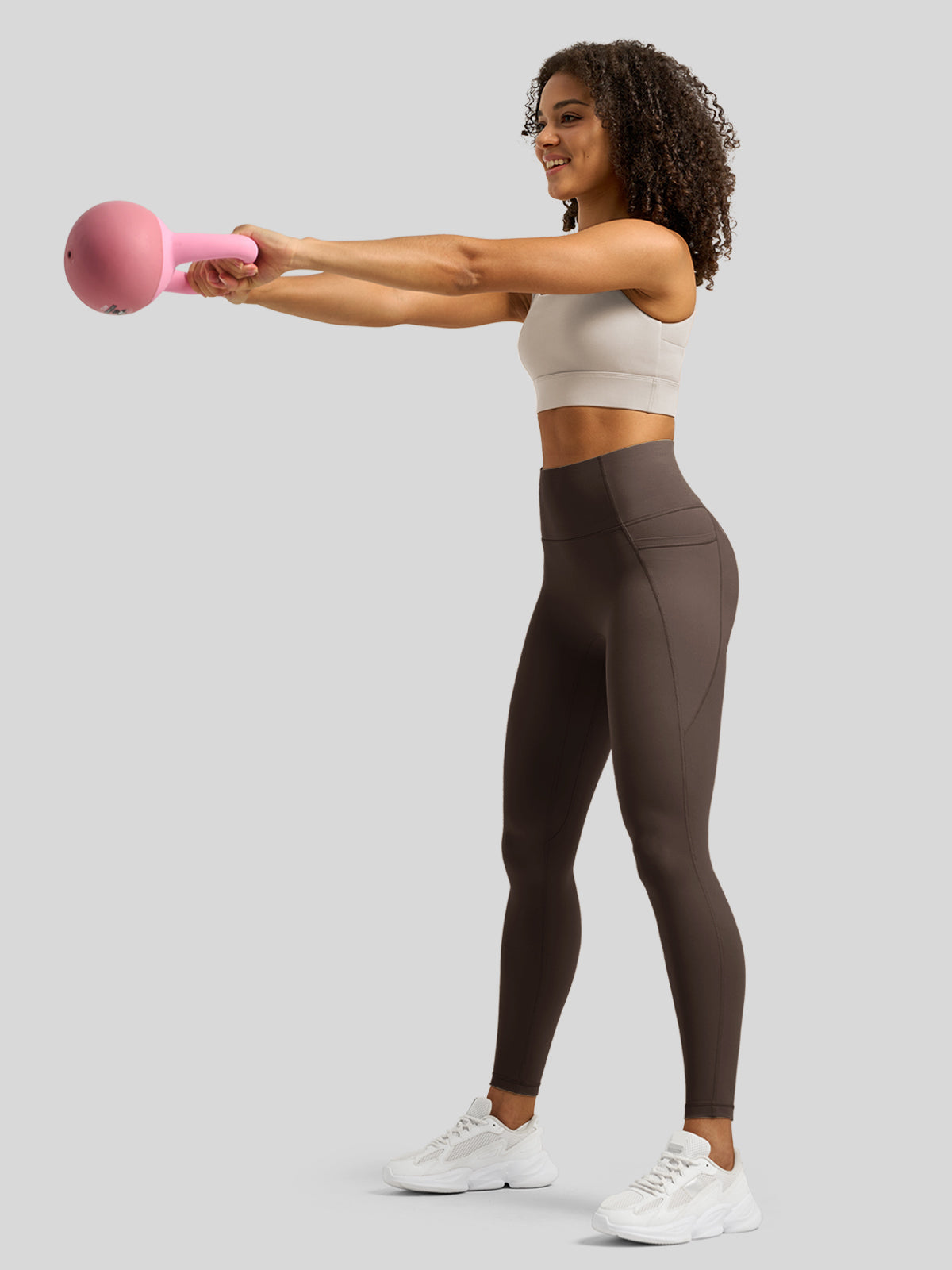 Willit Women's Butterflux Pocket Leggings-25 Inch in brown