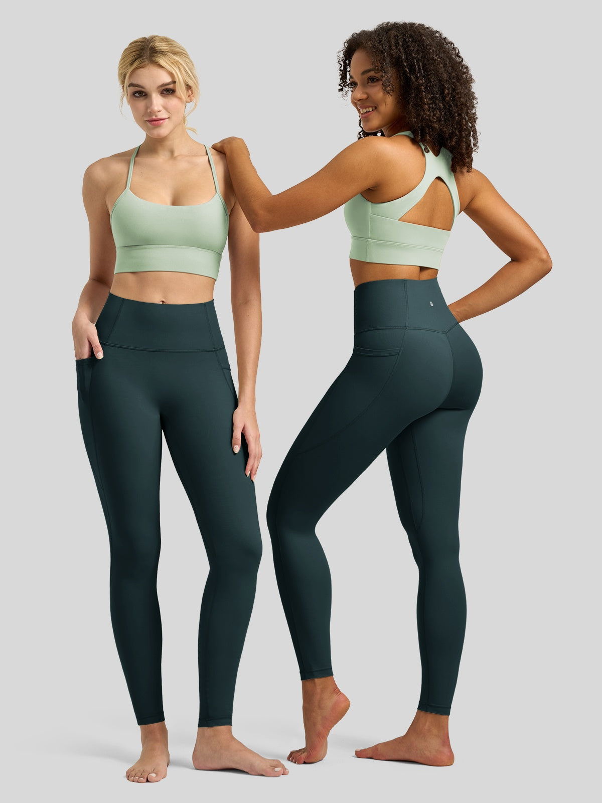 Willit Women's Butterflux Pocket Leggings-25 Inch in blue