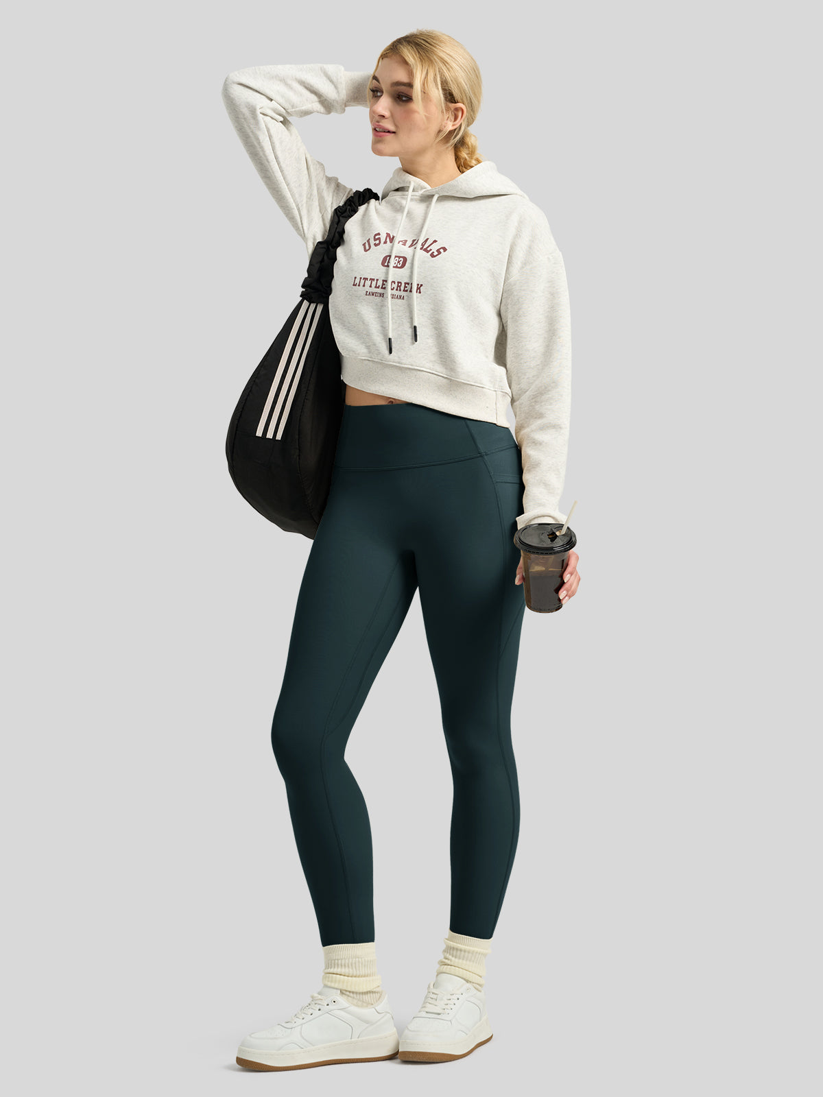 Willit Women's Butterflux Pocket Leggings-25 Inch in blue