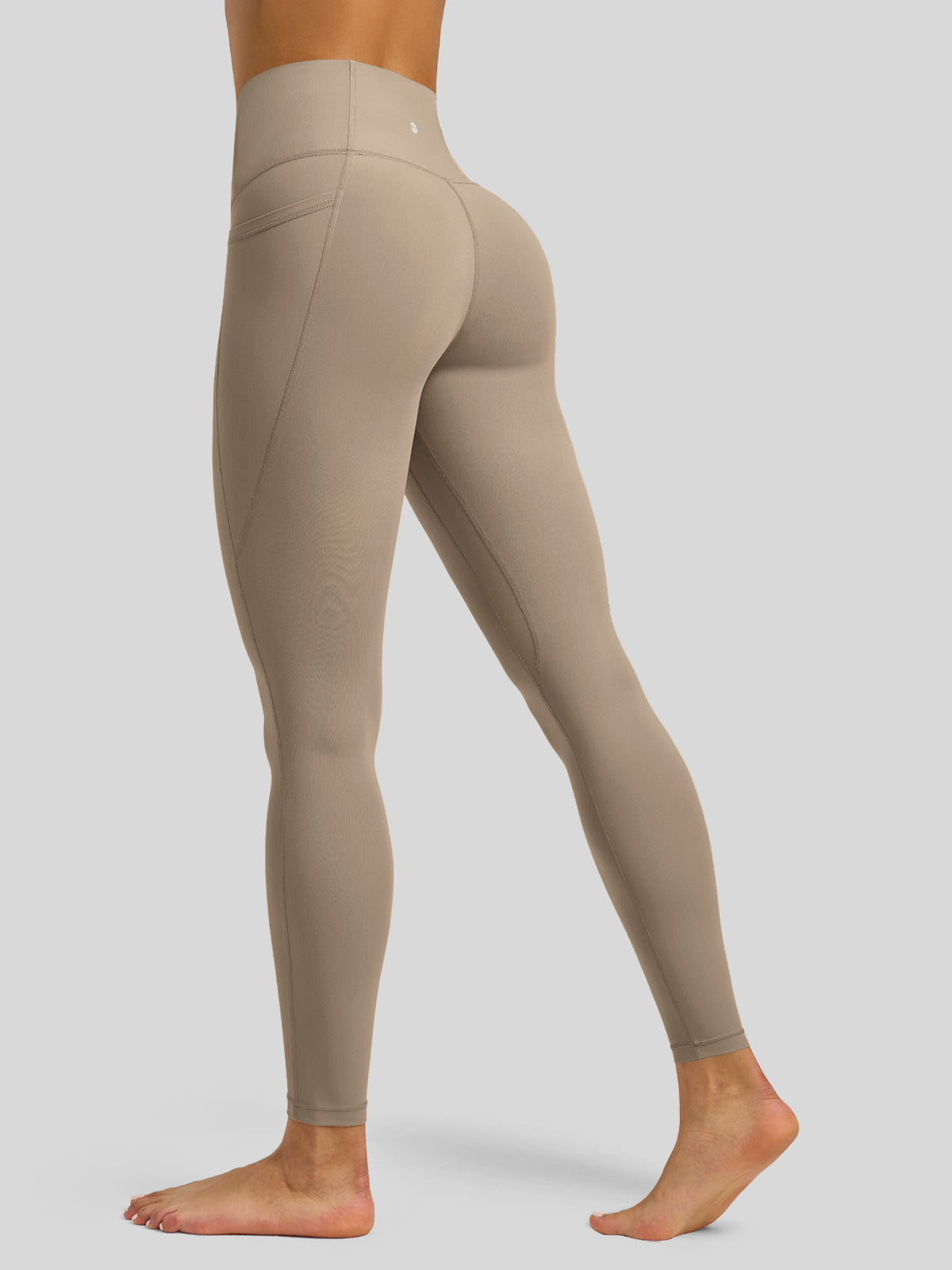 Willit Women's Butterflux Pocket Leggings-25 Inch in dusty in taupe
