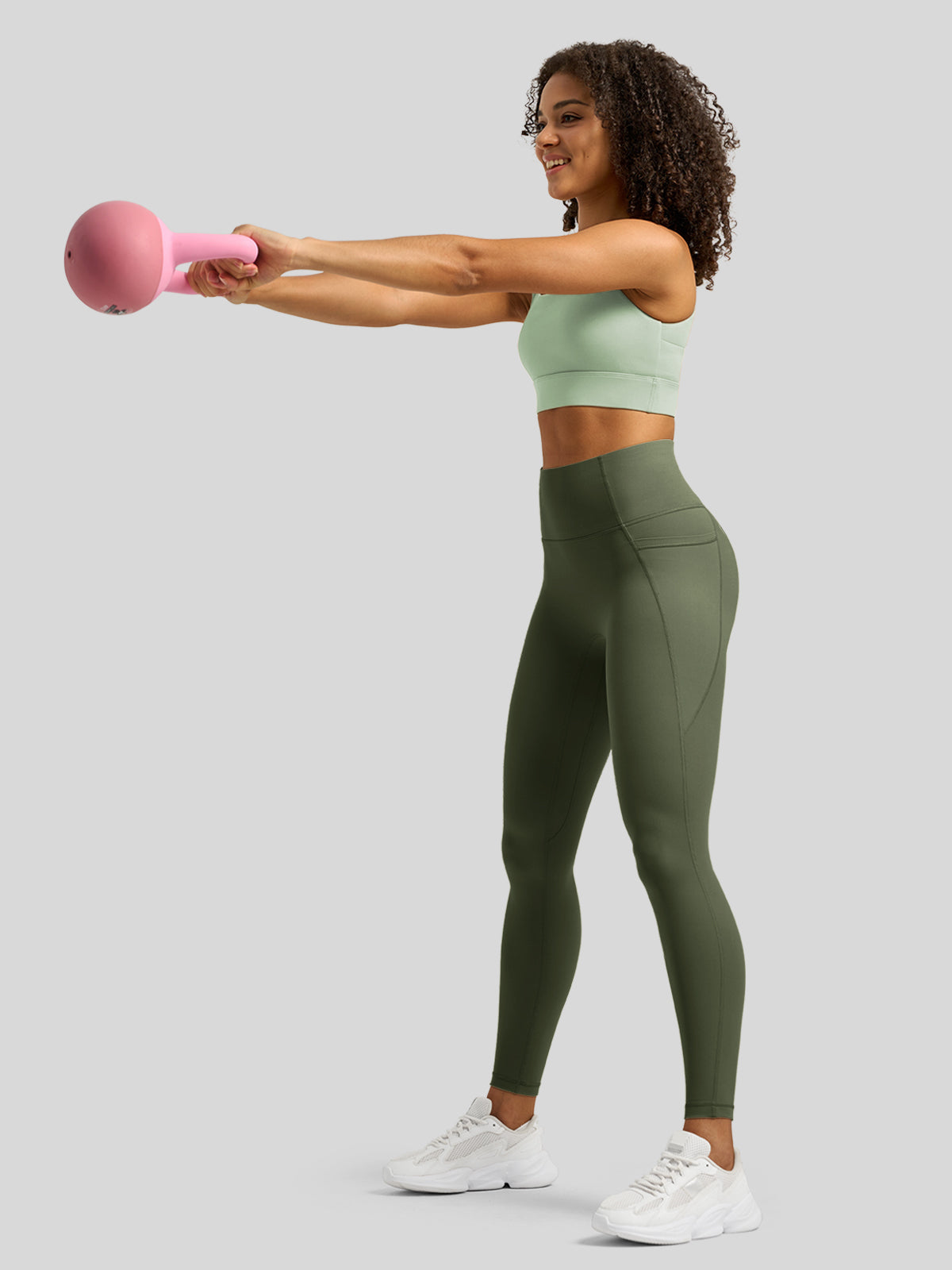 Willit Women's Butterflux Pocket Leggings-25 Inch in dusty in green