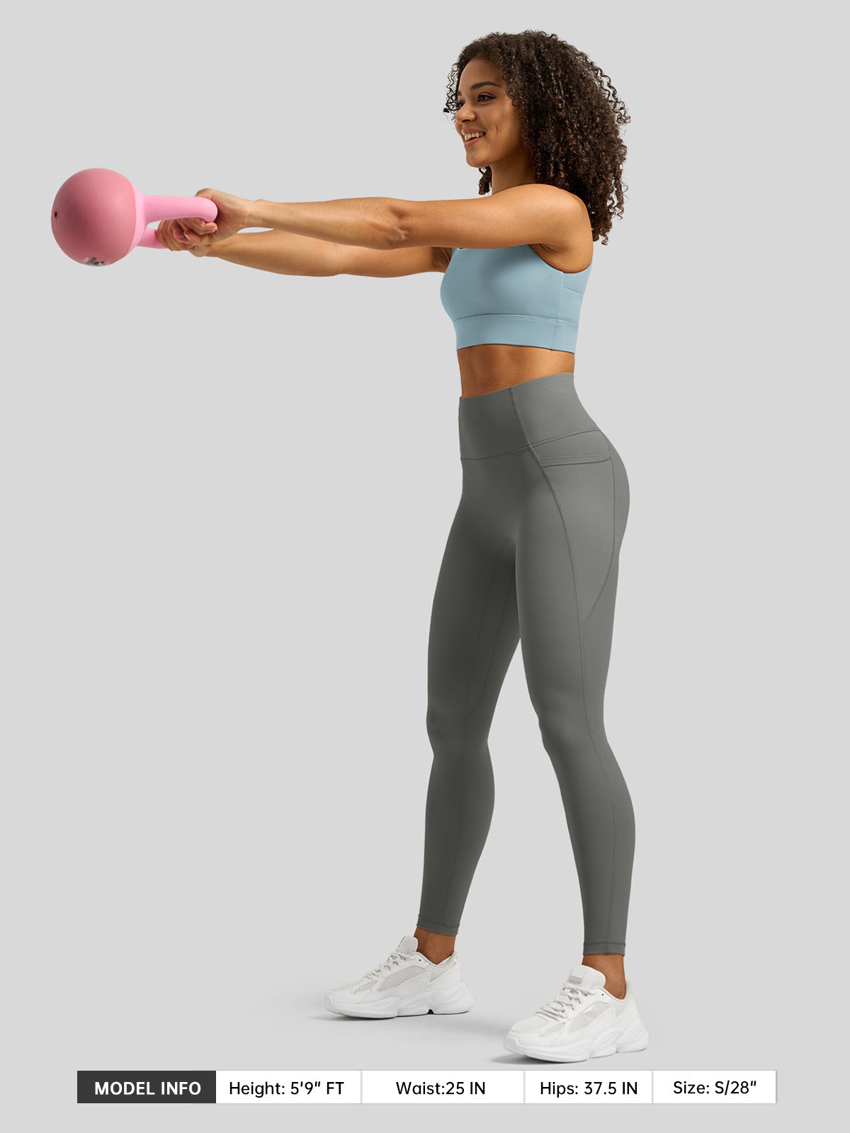 Willit Women's Butterflux Pocket Leggings-25 Inch in gray