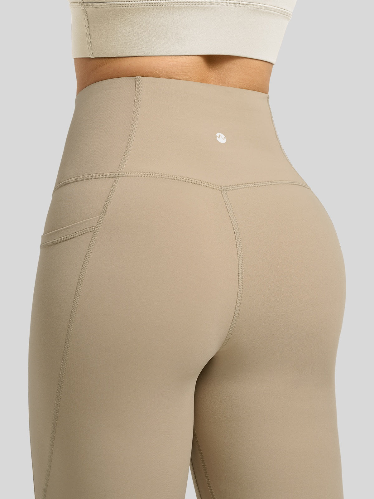 Willit Women's Butterflux Pocket Leggings-25 Inch in khaki