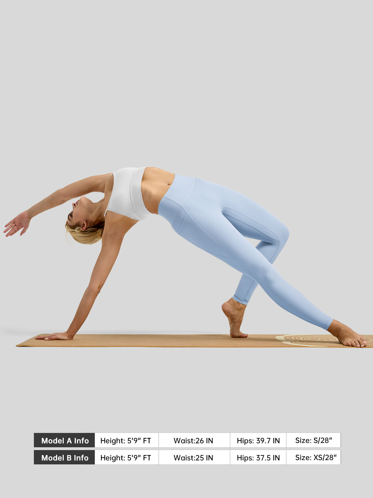 Willit Women's Butterflux Pocket Leggings-25 Inch in blue