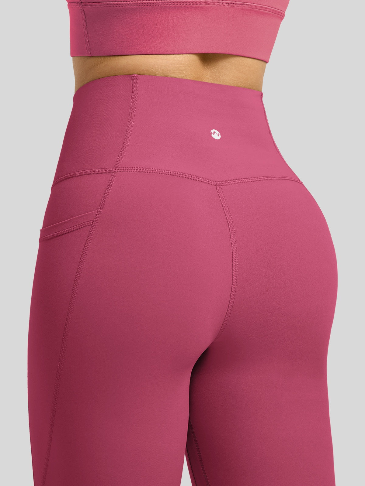 Willit Women's Butterflux Pocket Leggings-25 Inch in dusty in red