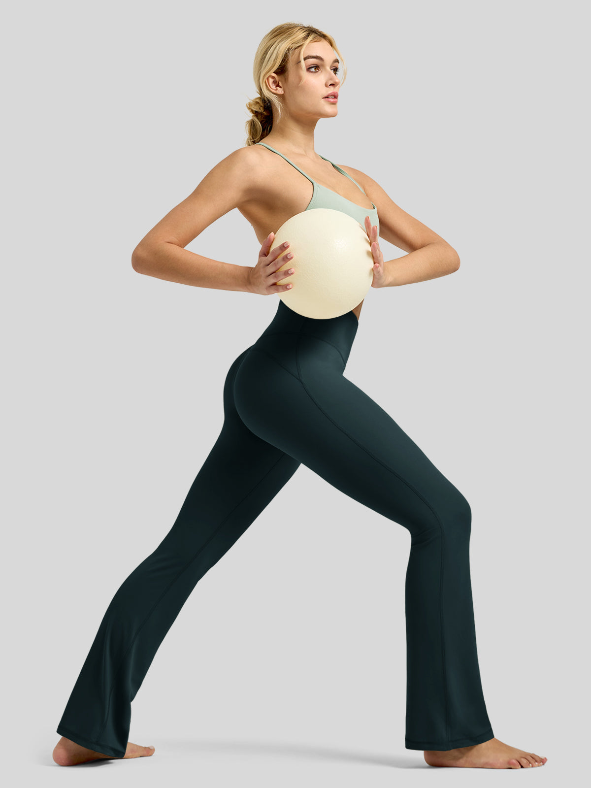 Willit Women's Butterflux Yoga Flare Leggings 30.5 Inch in blue