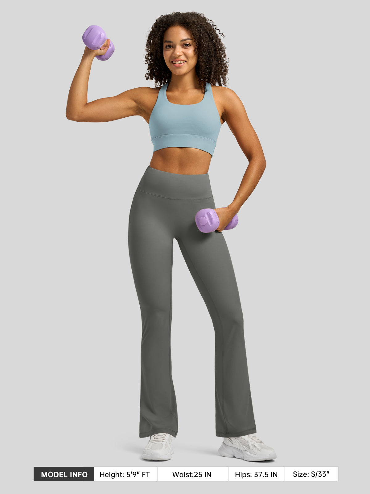 Willit Women's Butterflux Yoga Flare Leggings 29 Inch in gray