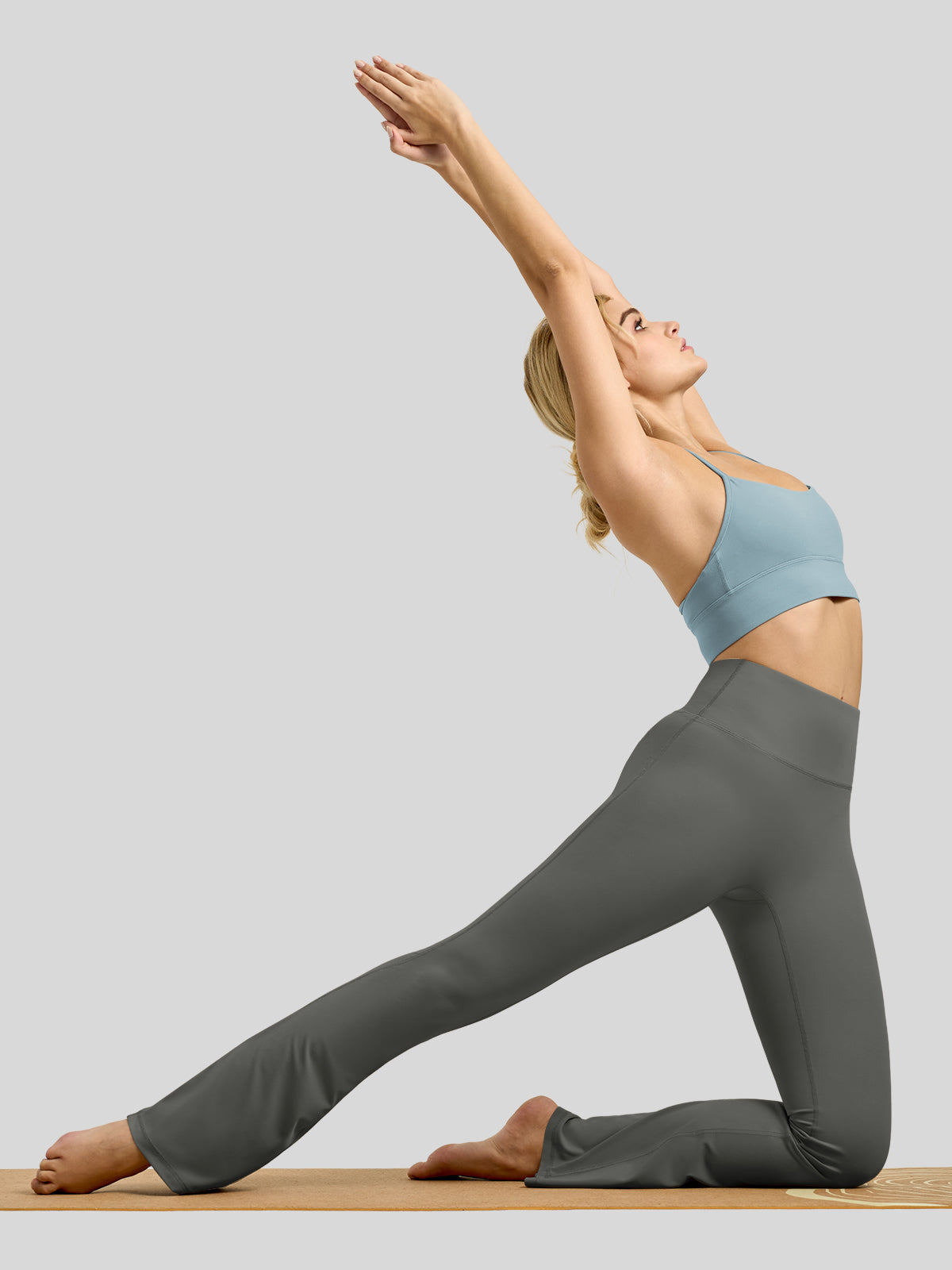 Willit Women's Butterflux Yoga Flare Leggings 33 Inch in gray