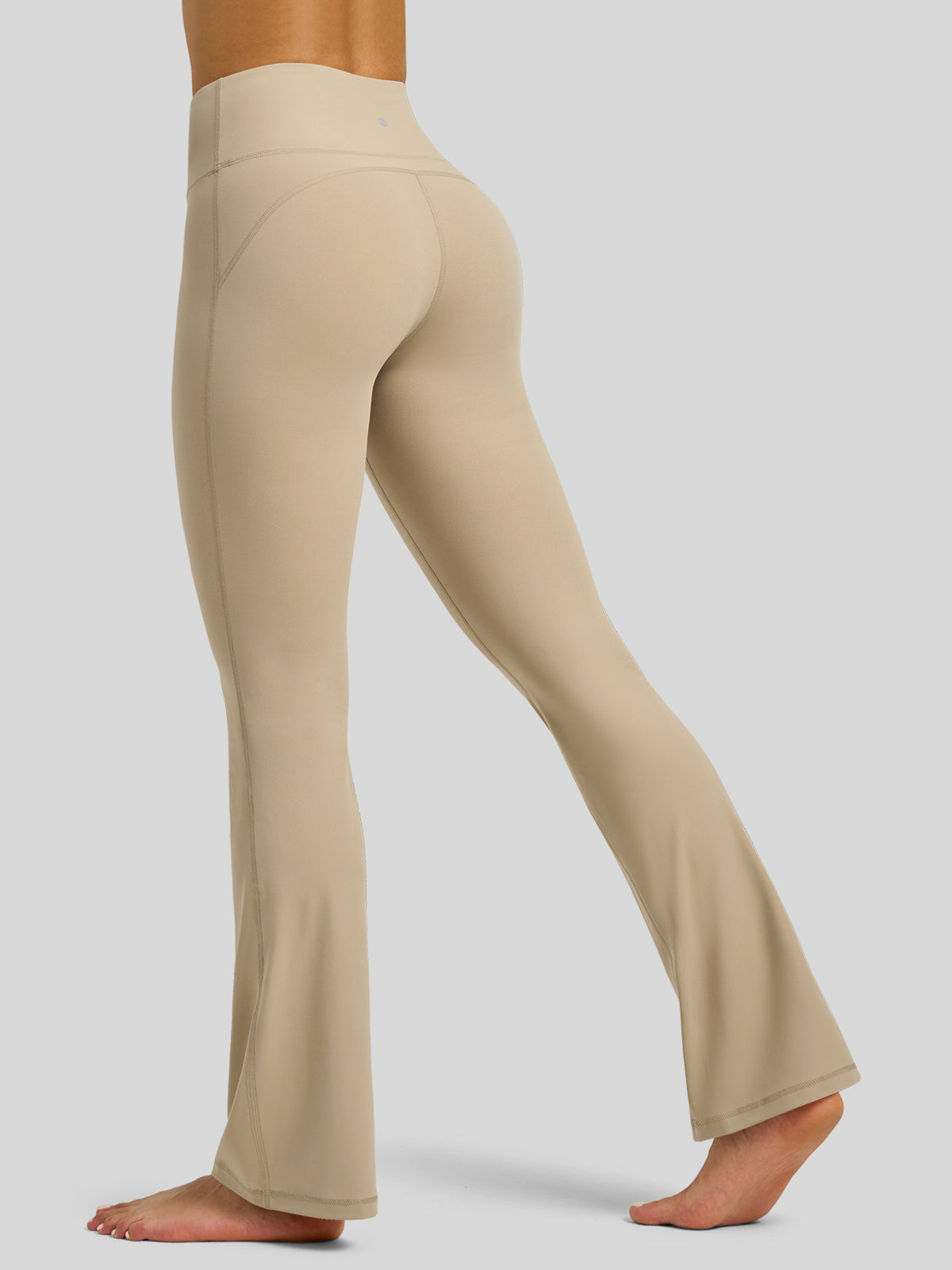 Willit Women's Butterflux Yoga Flare Leggings 33 Inch in khaki