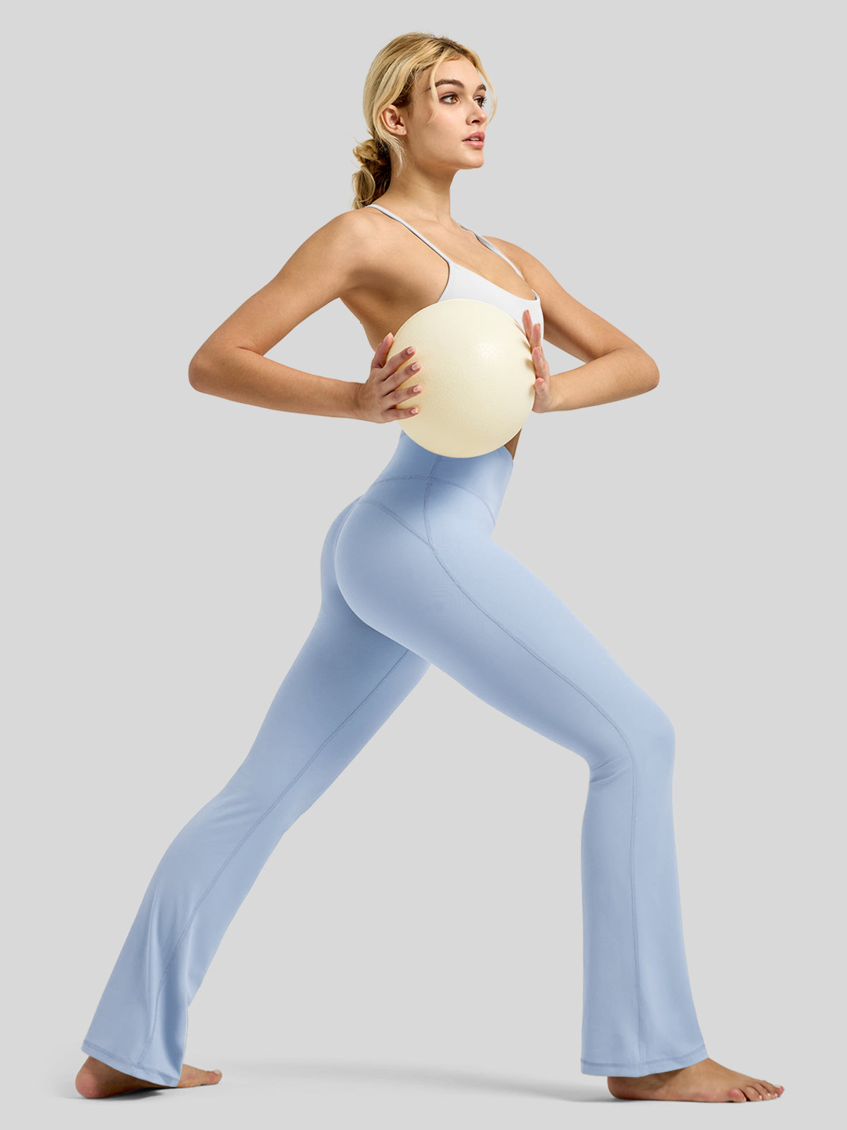 Willit Women's Butterflux Yoga Flare Leggings 33 Inch in blue