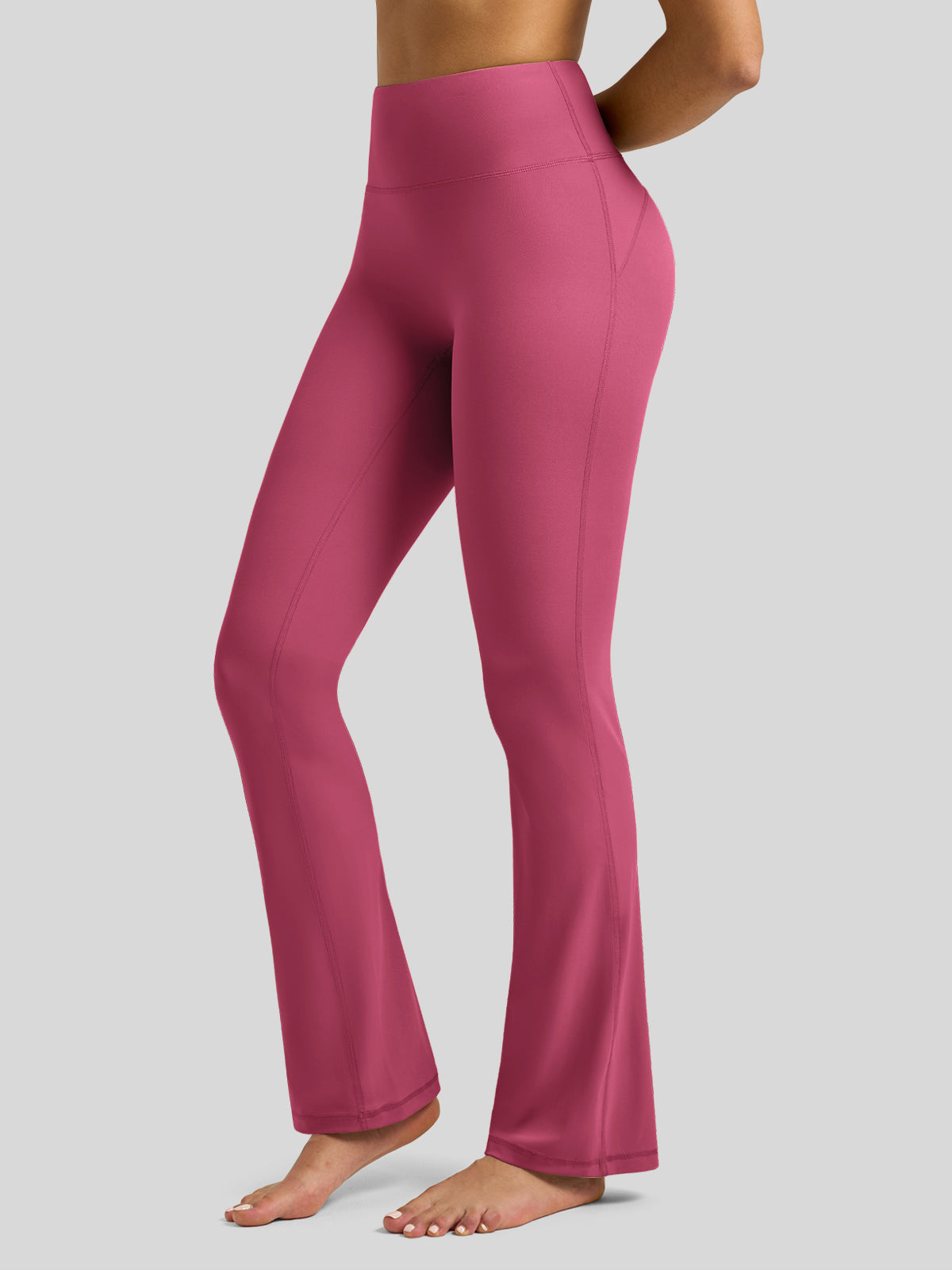 Willit Women's Butterflux Yoga Flare Leggings 30.5 Inch in red