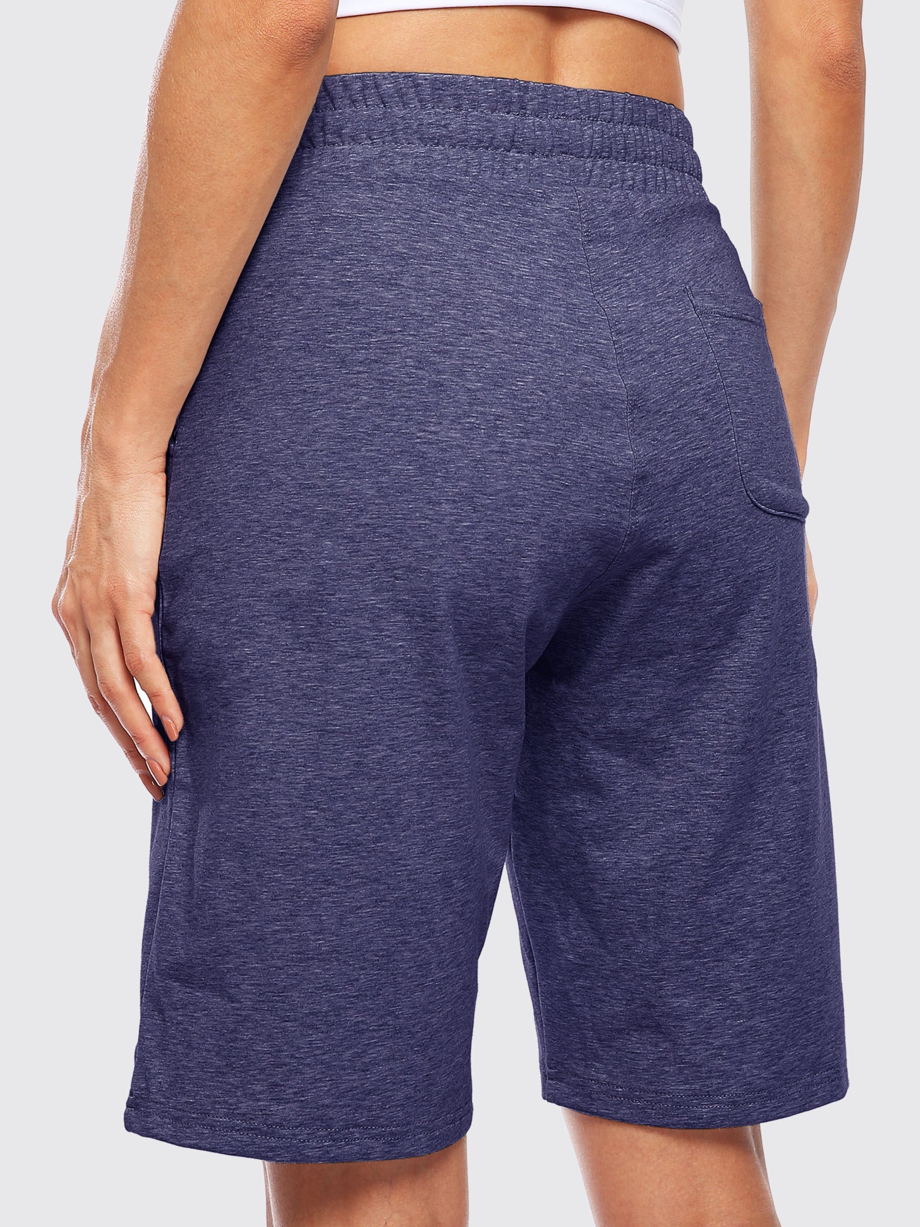 Womens Cotton Bermuda Shorts bluish violet