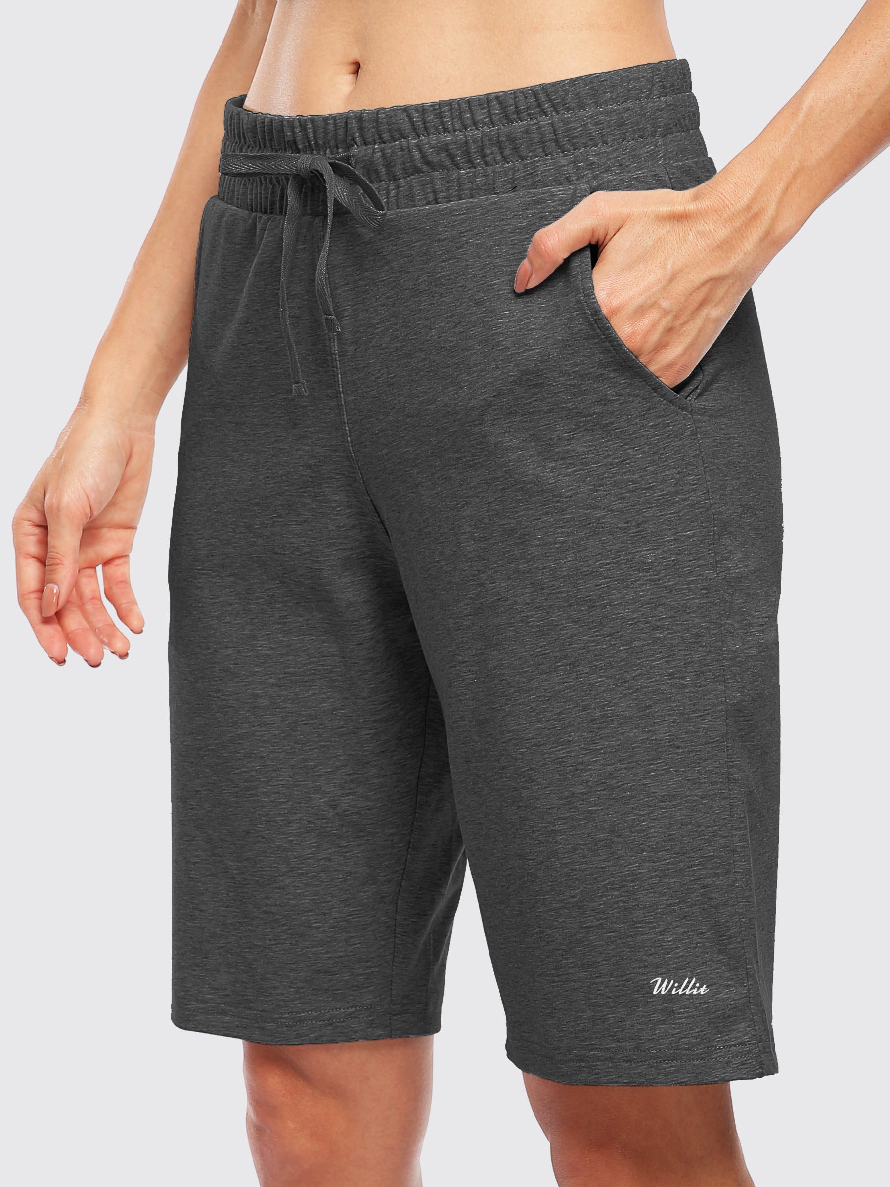 Womens Cotton Bermuda Shorts dark gray