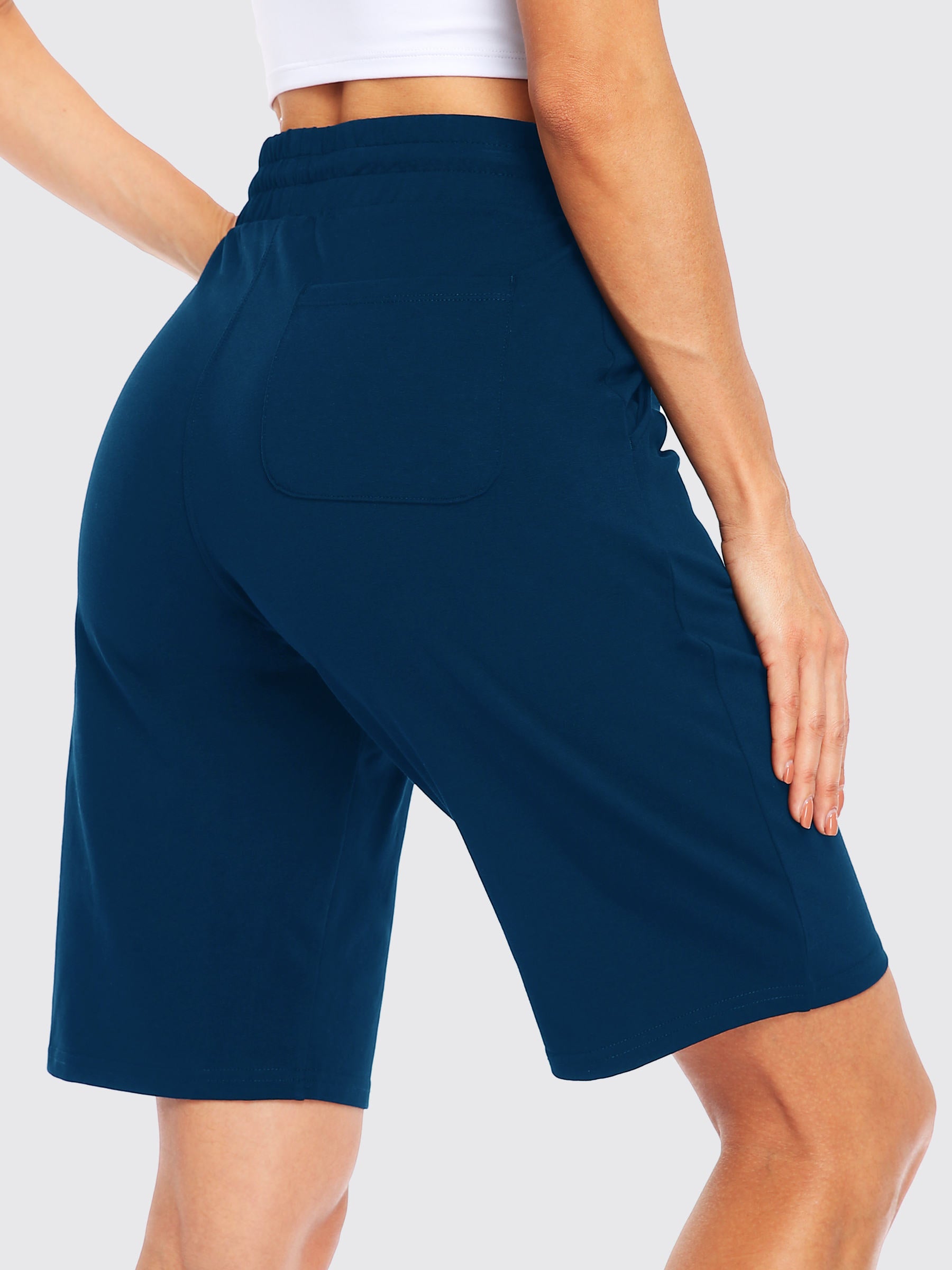 Womens Cotton Bermuda Shorts navy