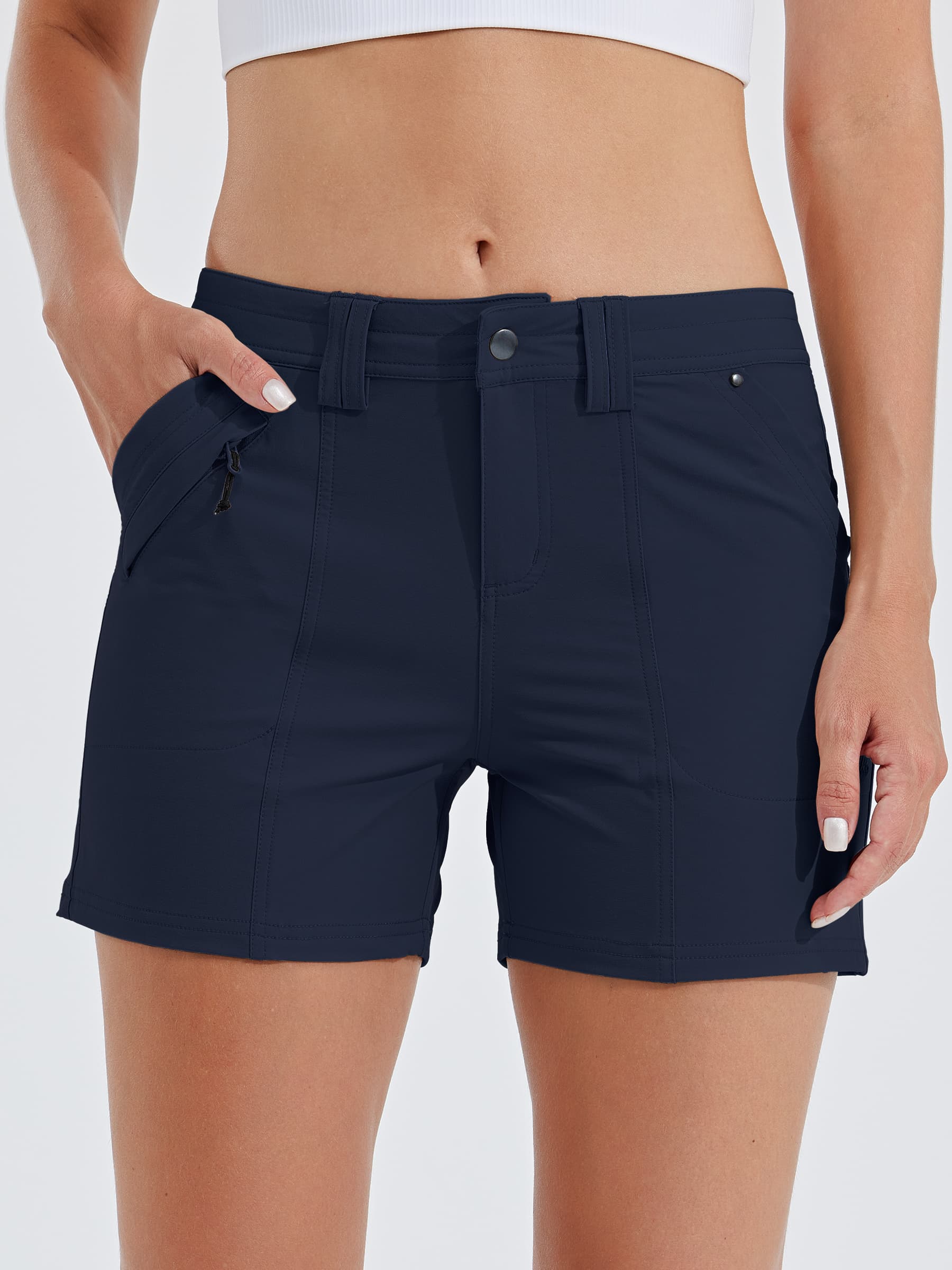 Womens Hiking Shorts 4.5 Inch deep blue1