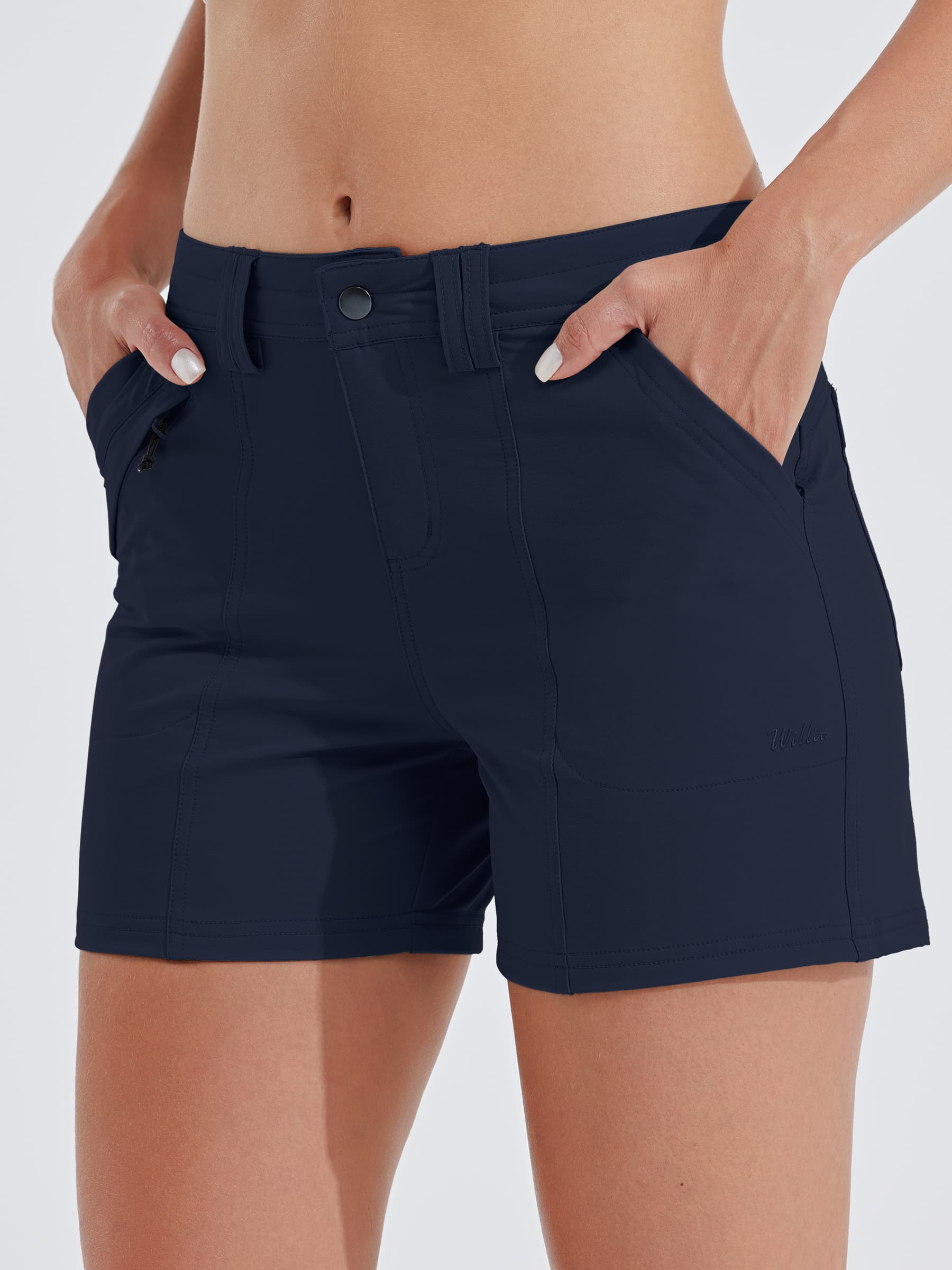 Womens Hiking Shorts 4.5 Inch deep blue2
