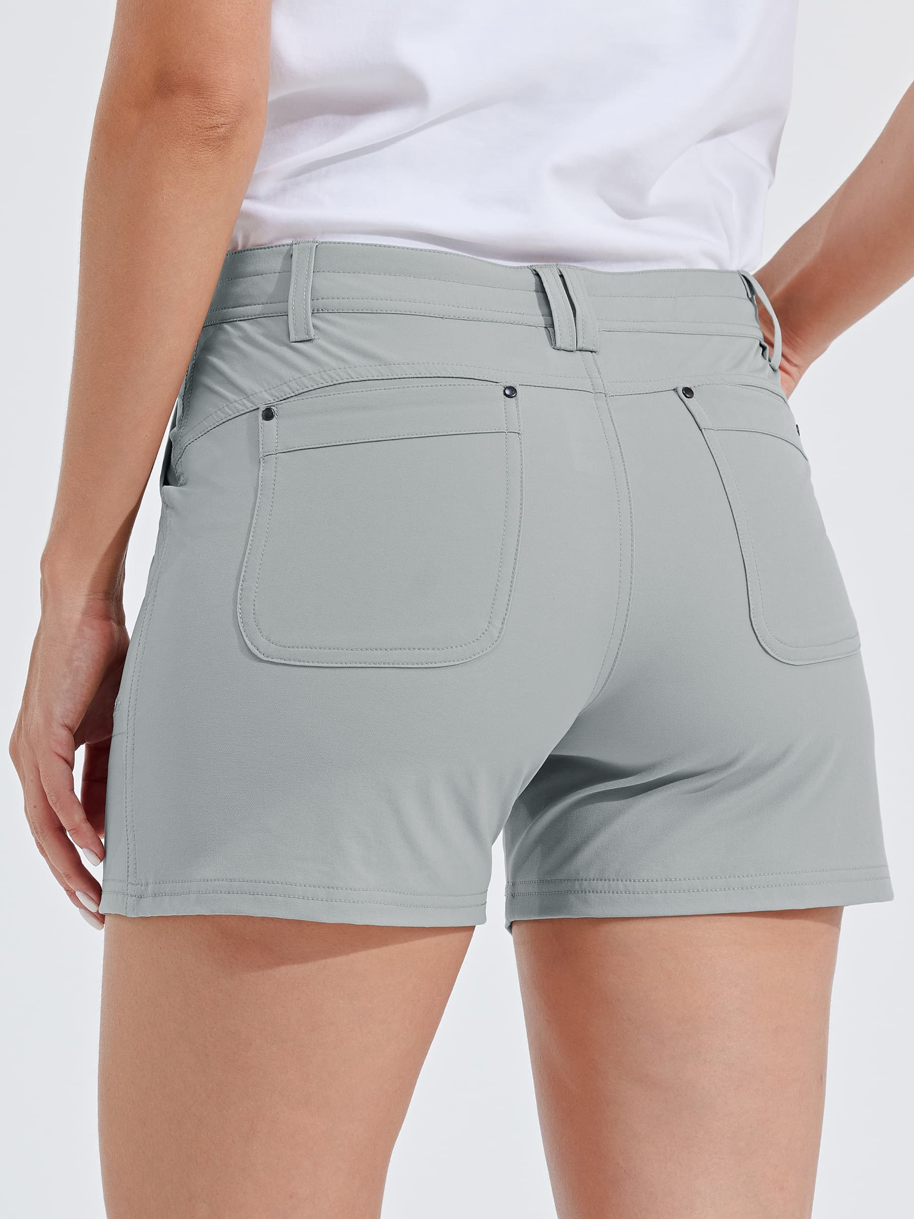 Womens Hiking Shorts 4.5 Inch light gray4