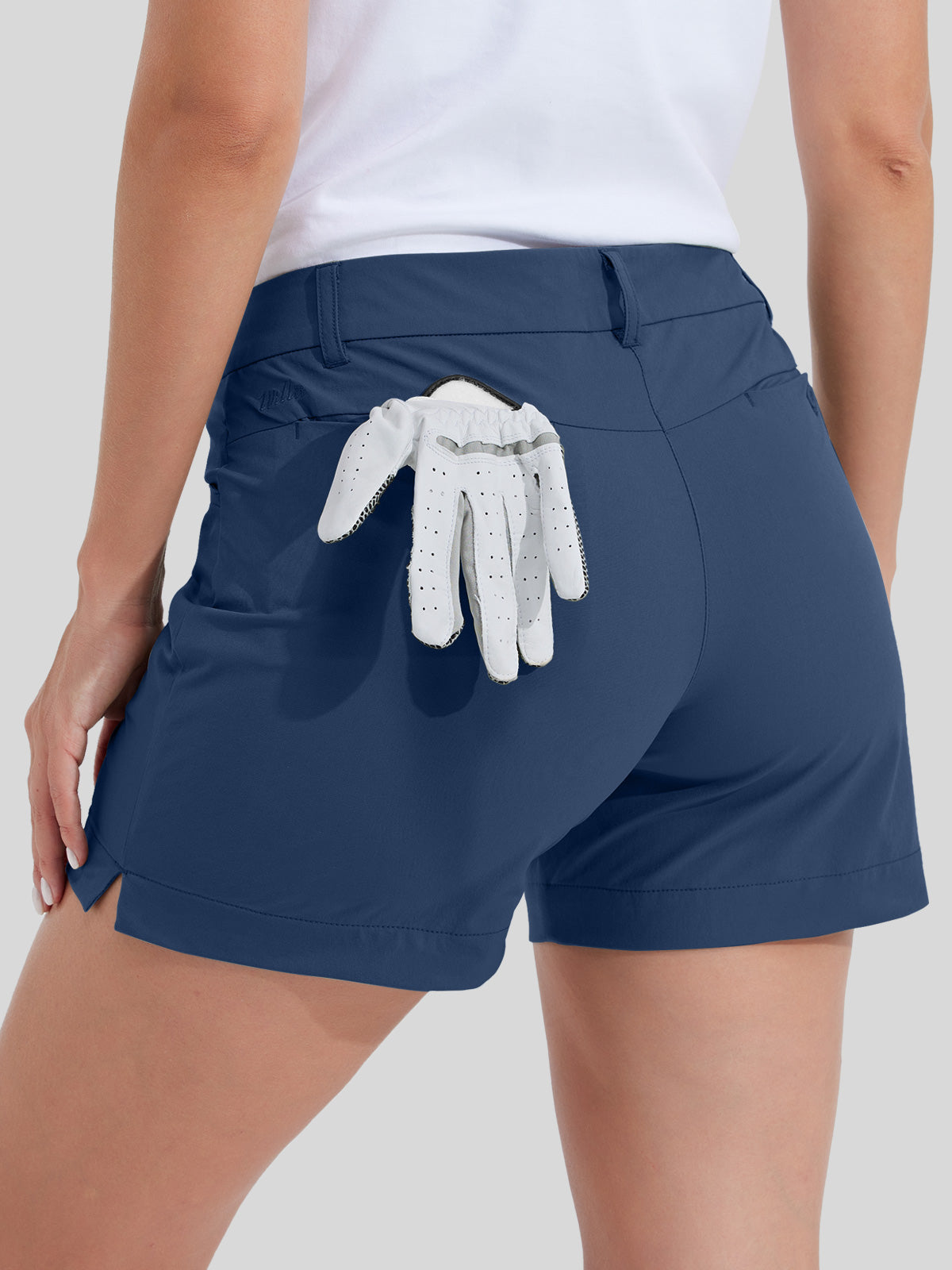 Willit Women's Golf Stretch Shorts 4.5 Inch in navy3