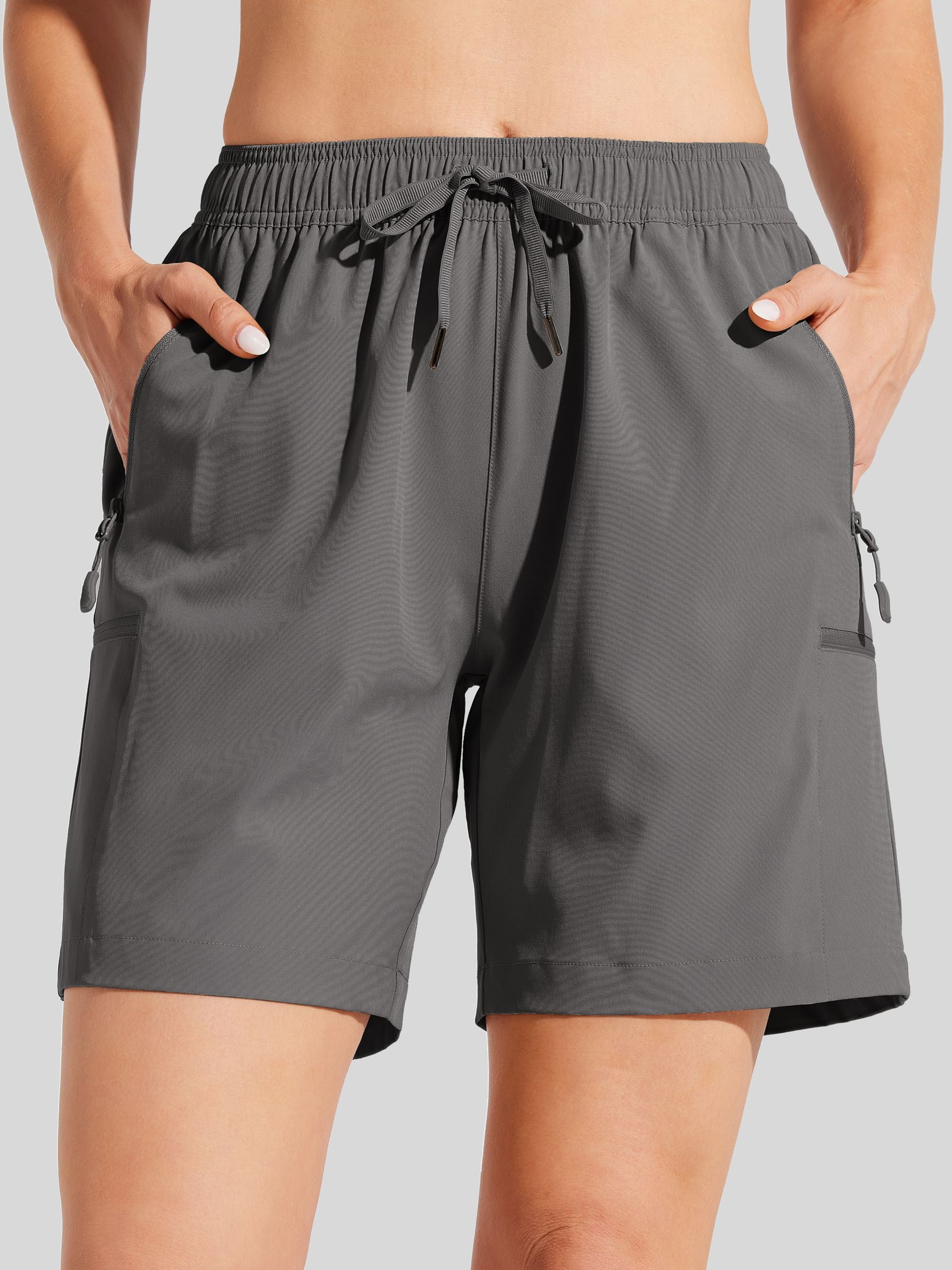 Wiliit Women's Hiking Athletic Shorts_dark gray1