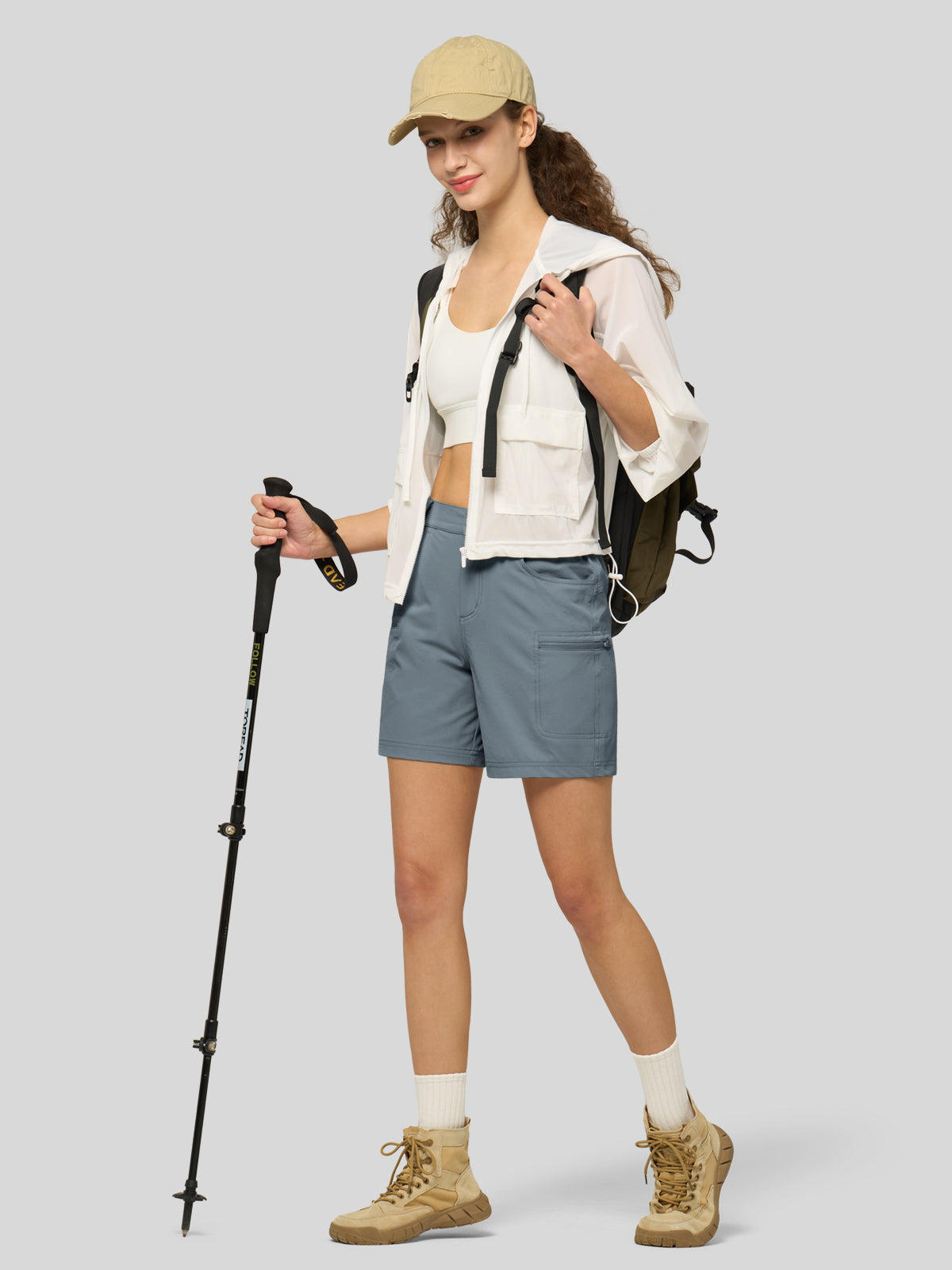 Willit Women's Hiking Shorts Quick Dry in blue4