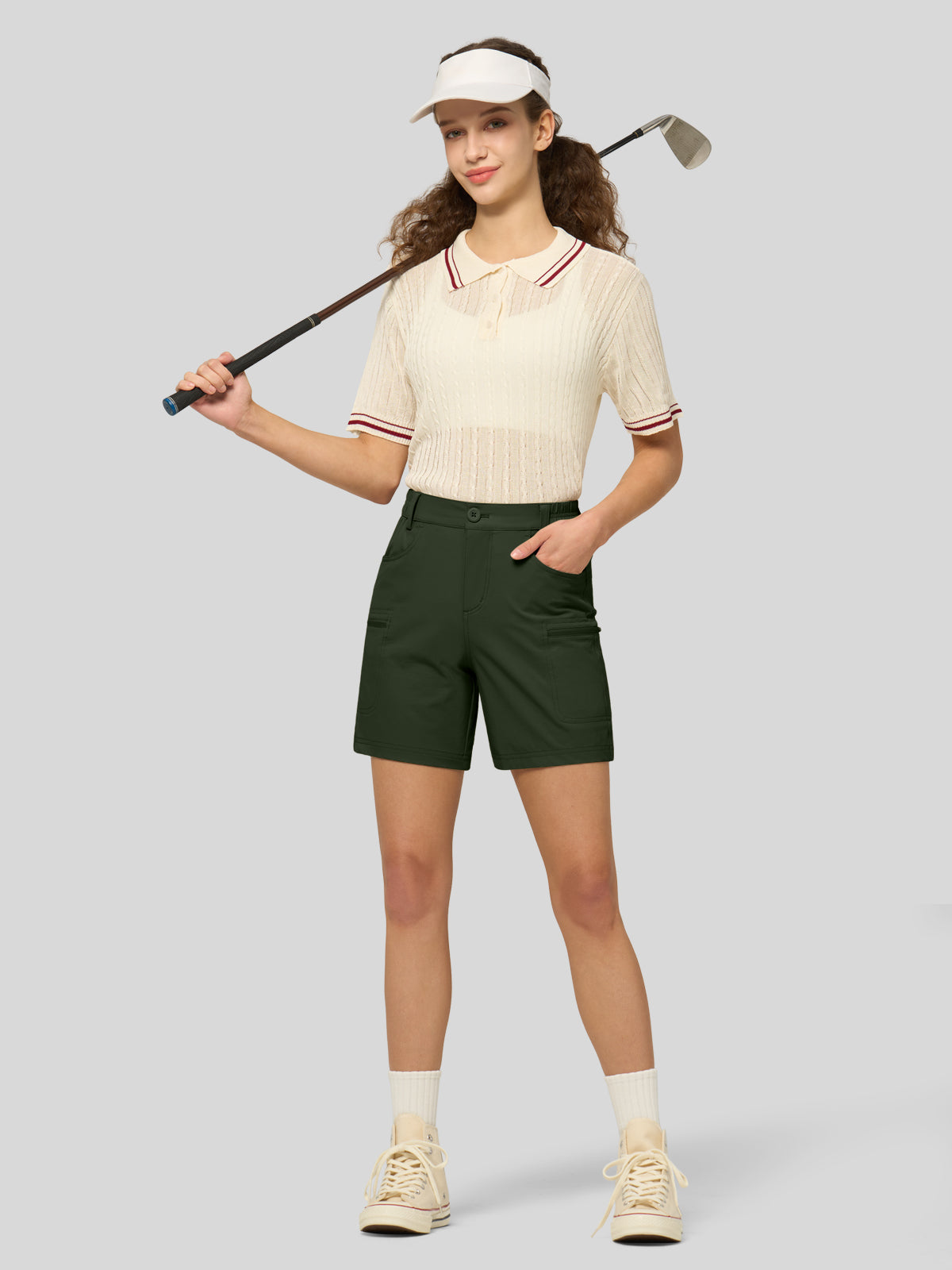 Willit Women's Hiking Shorts Quick Dry in armygreen4