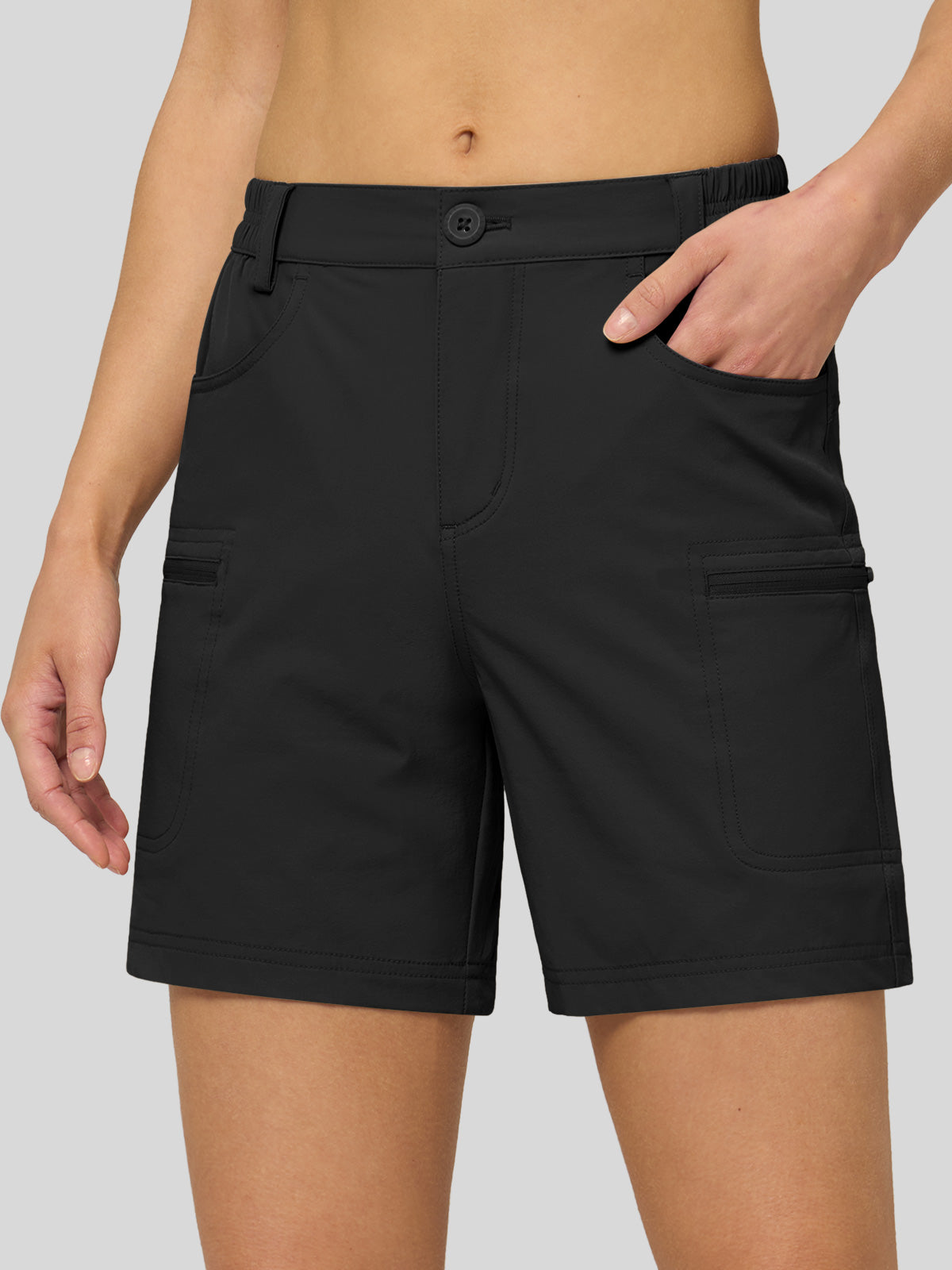 Willit Women's Hiking Shorts Quick Dry in black2