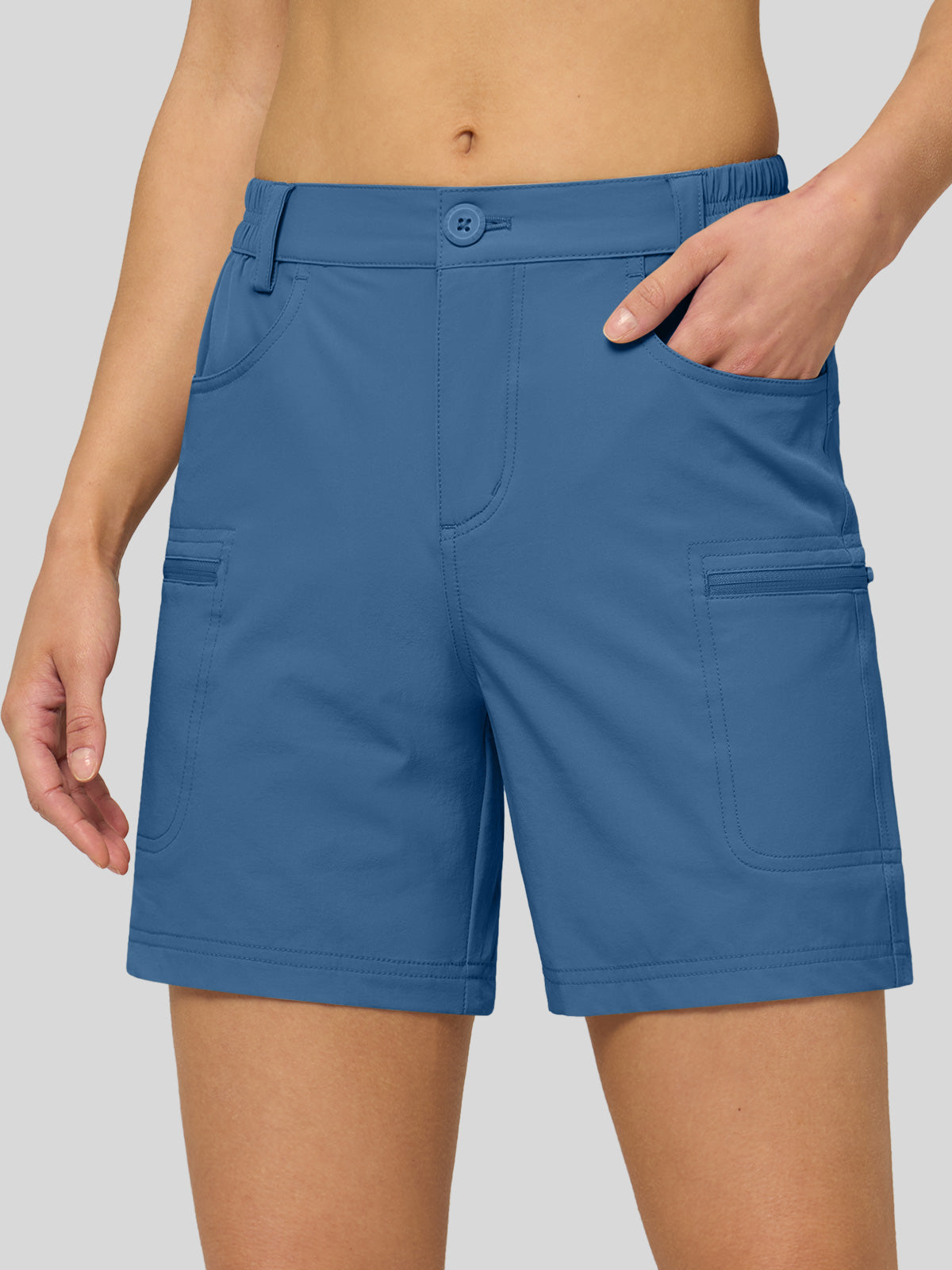 Willit Women's Hiking Shorts Quick Dry in blueashes2