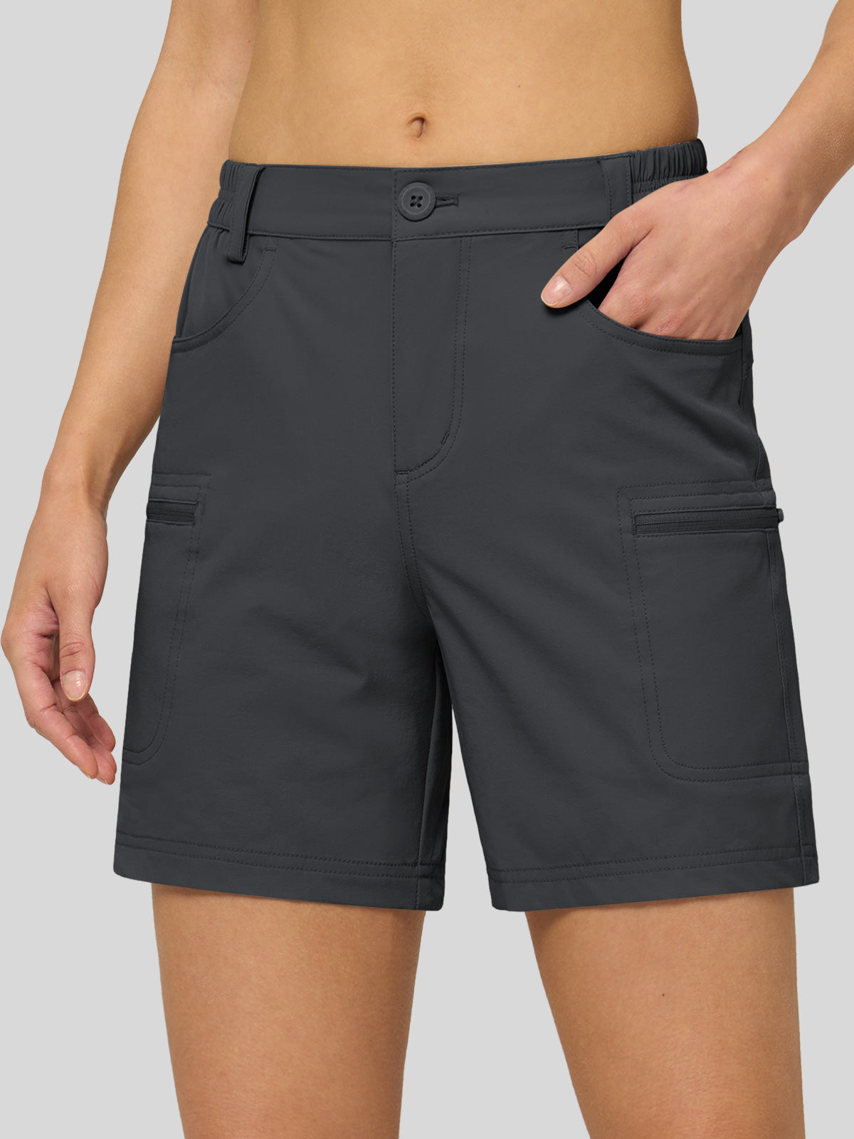 Willit Women's Hiking Shorts Quick Dry in deep gray2