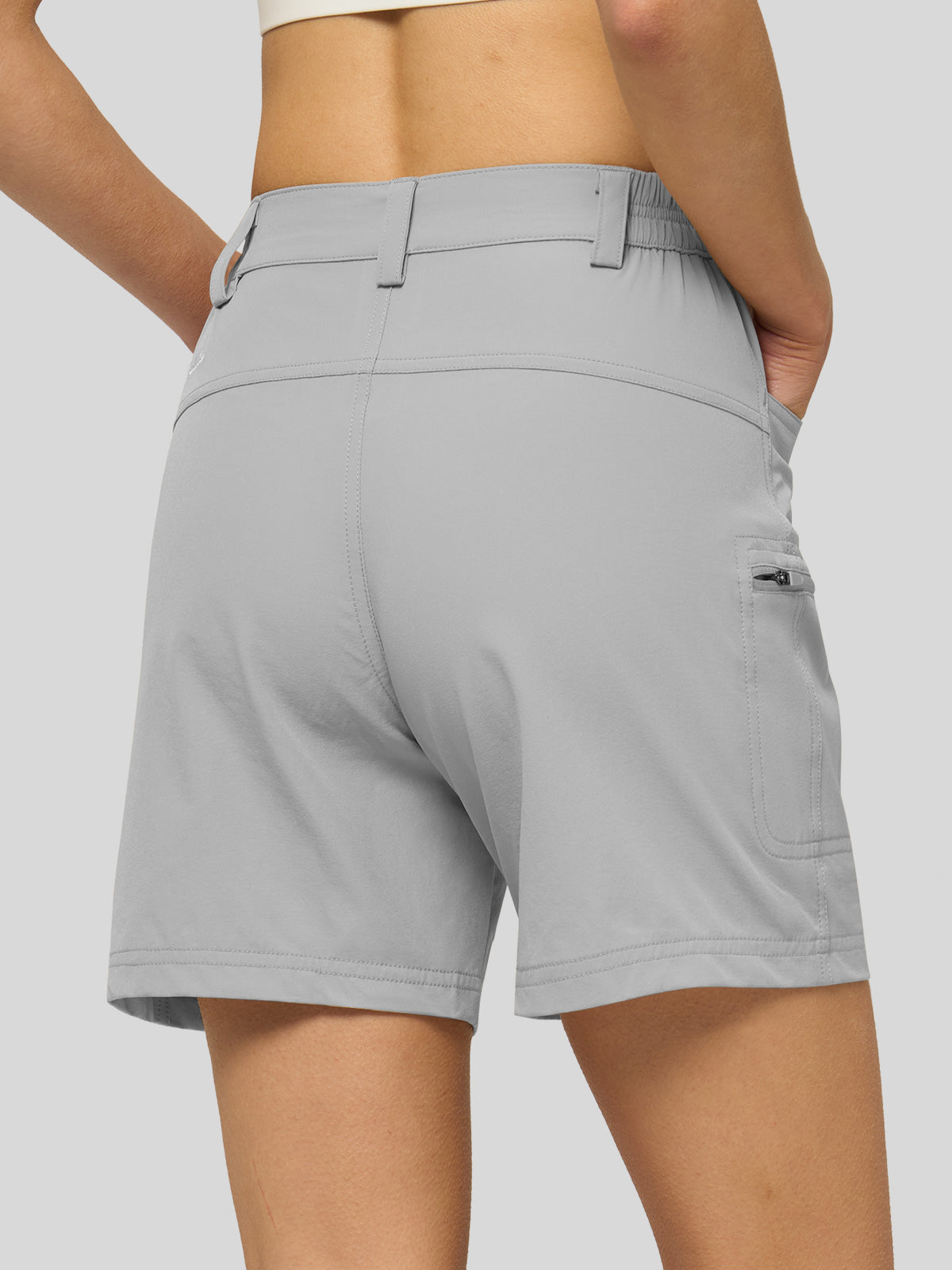 Willit Women's Hiking Shorts Quick Dry in light gray3