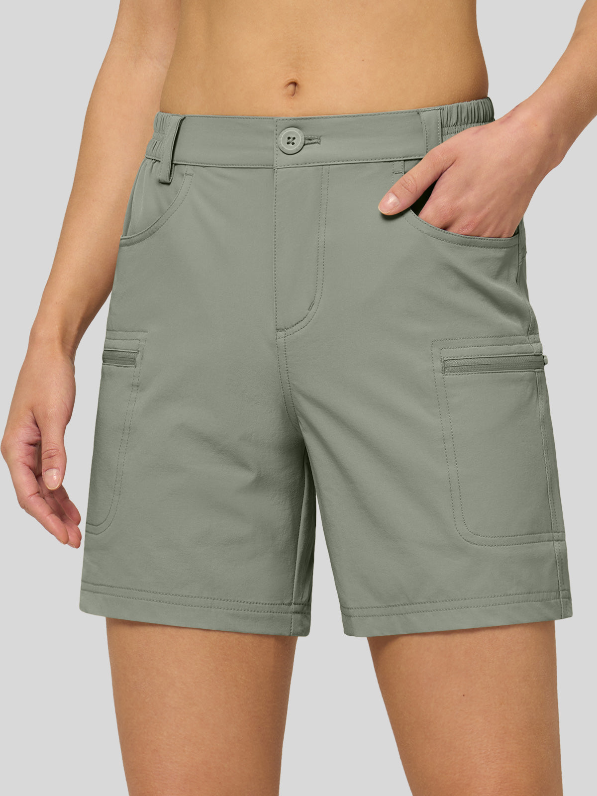 Willit Women's Hiking Shorts Quick Dry in sagegreen2