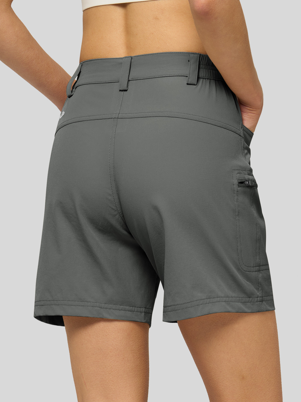 Willit Women's Hiking Shorts Quick Dry in steel gray3