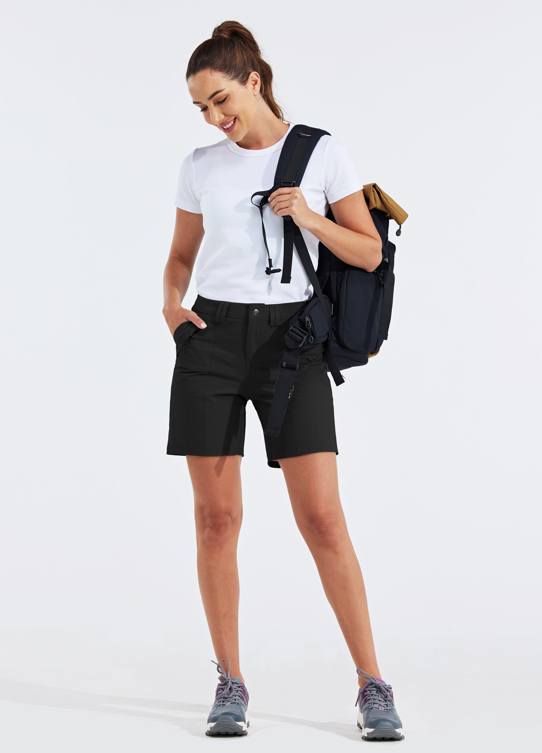 Womens Hiking Shorts Water Resistant black5