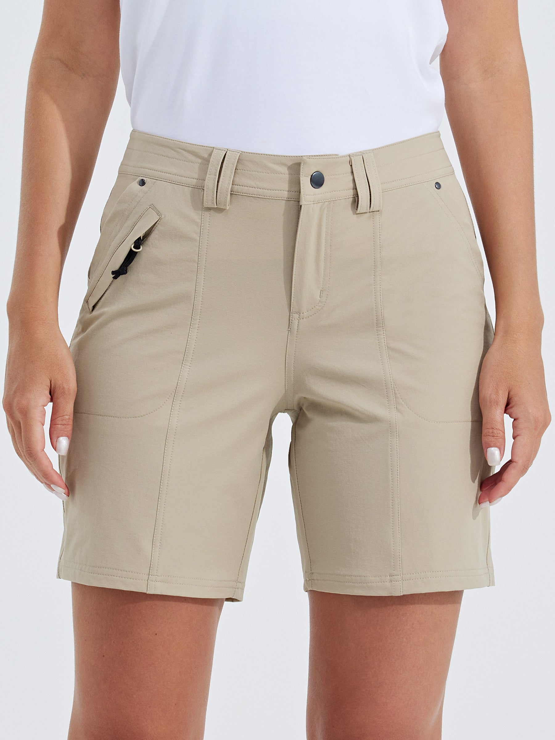 Womens Hiking Shorts Water Resistant khaki2