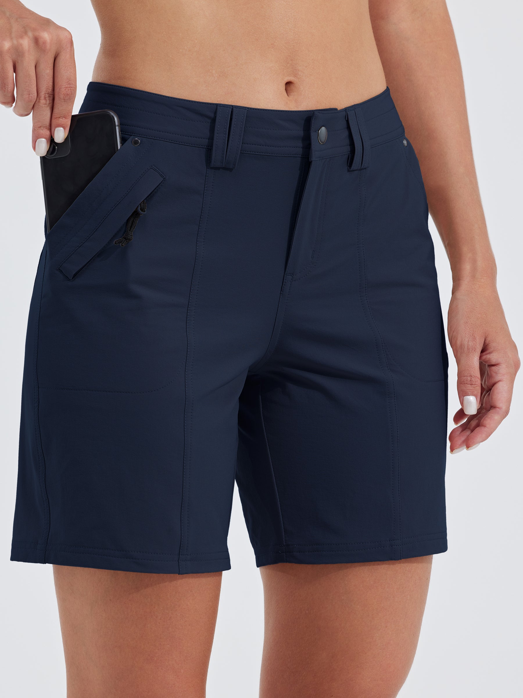 Womens Hiking Shorts Water Resistant navy blue1